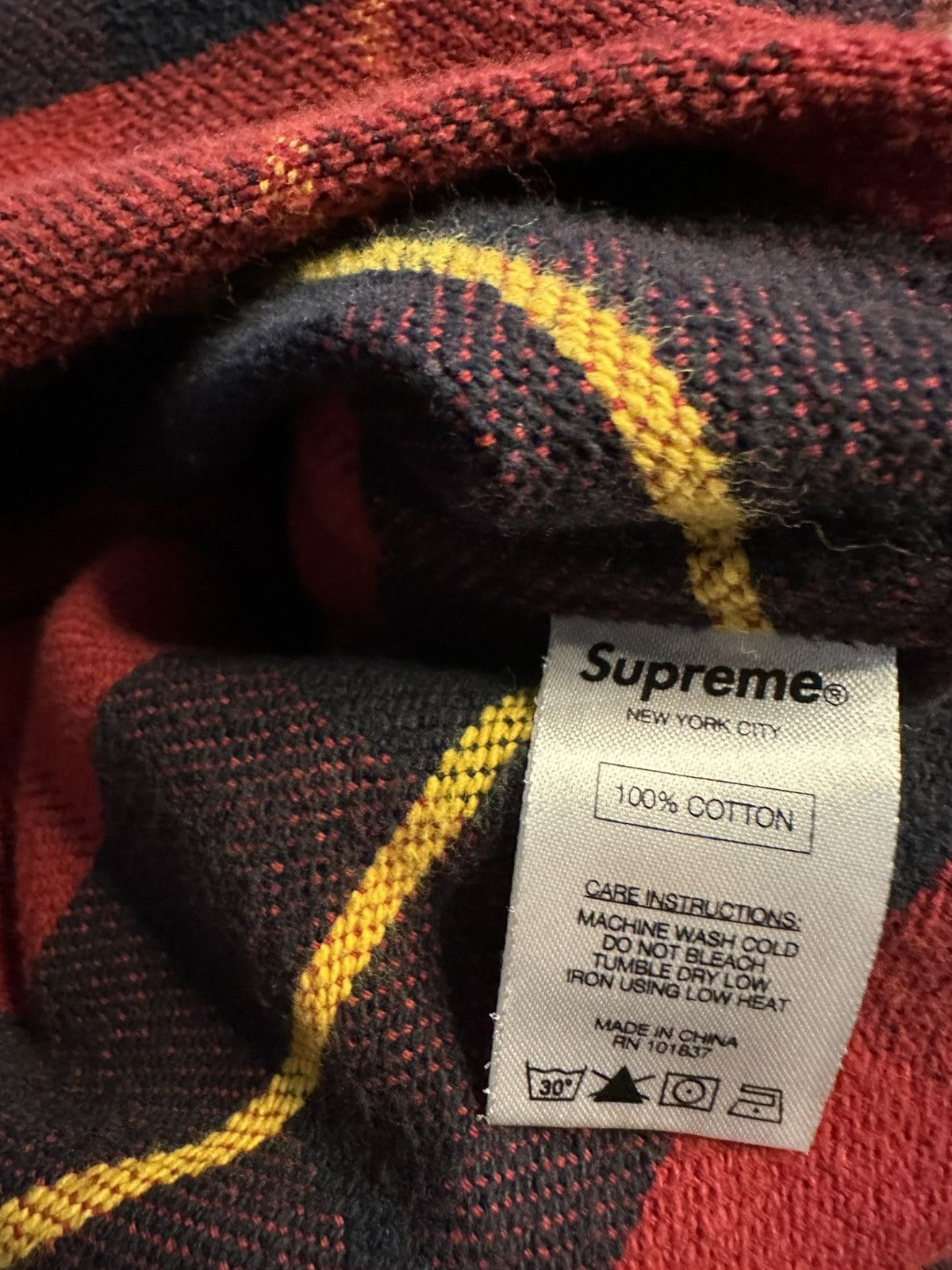 Supreme Hooded Plaid Half Zip Shirt - Red, Medium Size US M / EU 48-50 / 2 - 4 Thumbnail