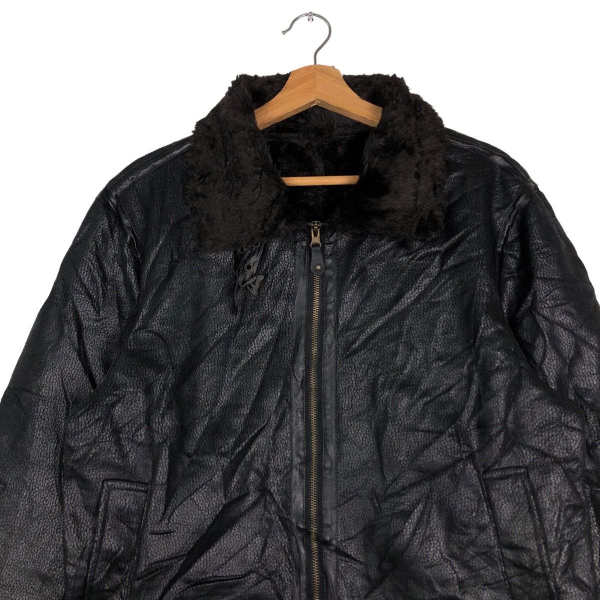 Hysteric Glamour 🔥Vtg Shearling Leather Jacket Mink Fur Lining Body Mane Size US L / EU 52-54 / 3 - 3 Thumbnail