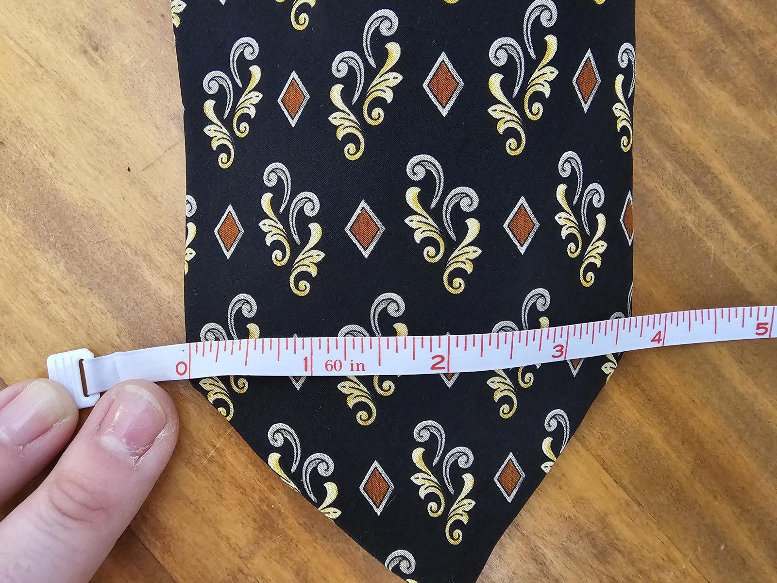 Valentino Valentino Tie Black Mens Silk Made in Italy Size ONE SIZE - 5 Thumbnail