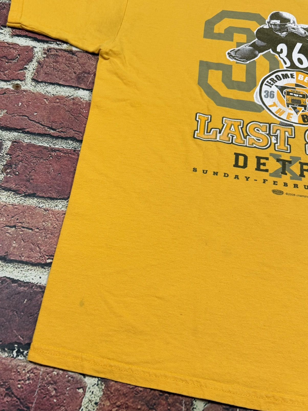 NFL Jerome Bettis Pittsburgh Steelers Tee The Bus Super Bowl XL Size US XL / EU 56 / 4 - 8 Thumbnail
