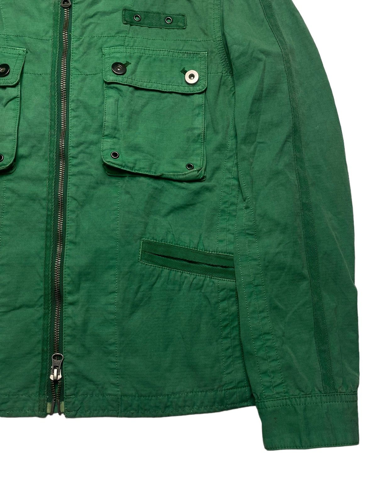 Beams Plus 2000s Beams - Green Biker Jacket Size US M / EU 48-50 / 2 - 13 Thumbnail