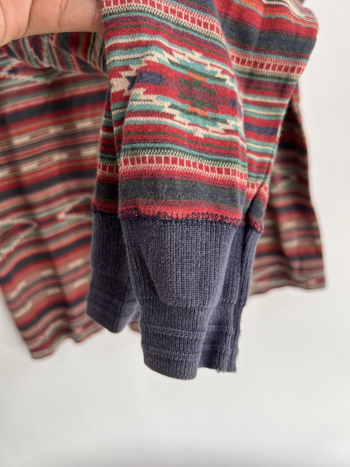 Polo Ralph Lauren Vintage Polo Ralph Lauren 🇺🇸 Native Chimayo Henley LS Shirt Size US M / EU 48-50 / 2 - 6 Thumbnail