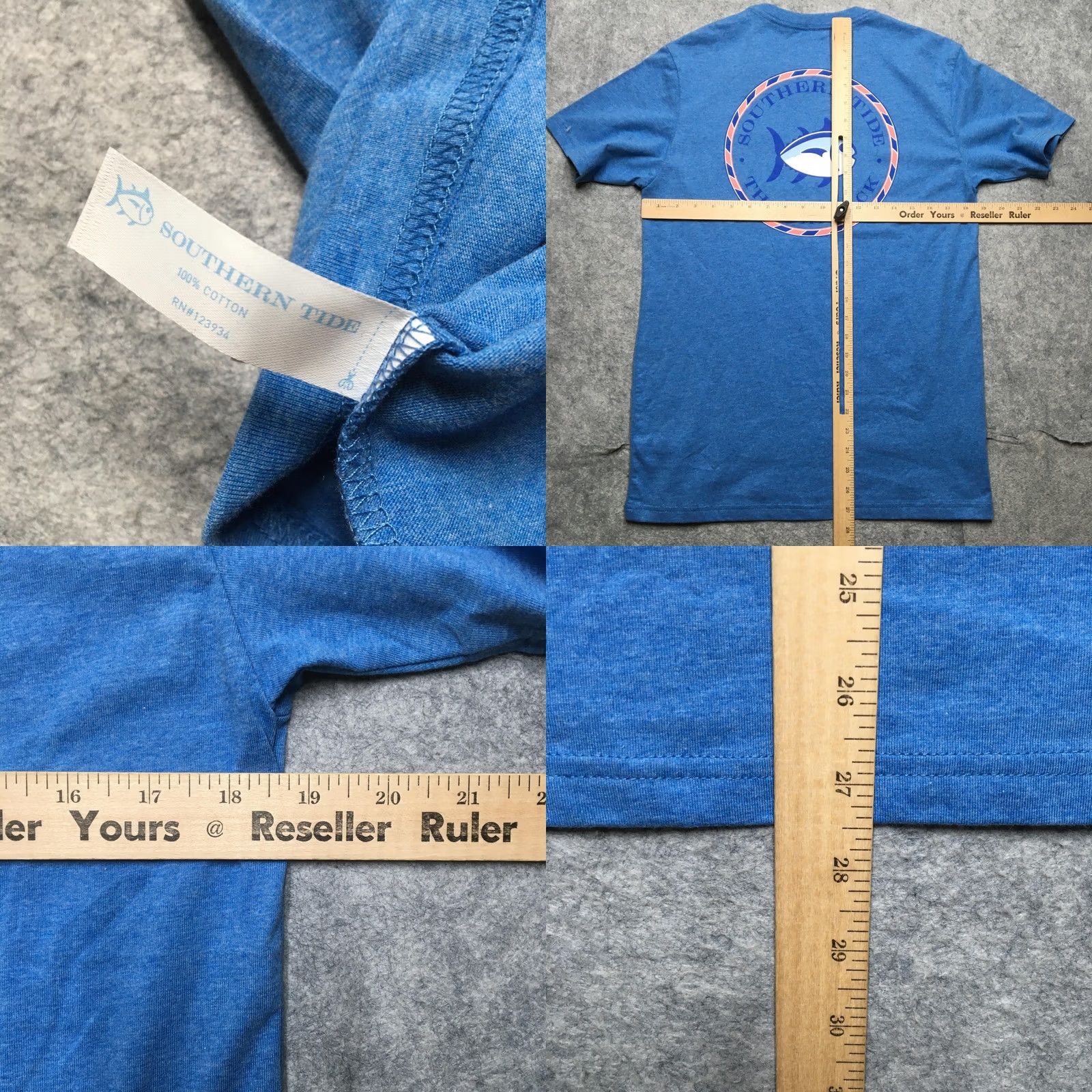 Southern Tide Southern Tide Shirt Womens Small Heather Boat Blue Skipjack Logo Cotton Crew Neck Short Sleeve Graphic Navy Womens Small Heather Boat Blue Size S / US 4 / IT 40 - 8 Thumbnail