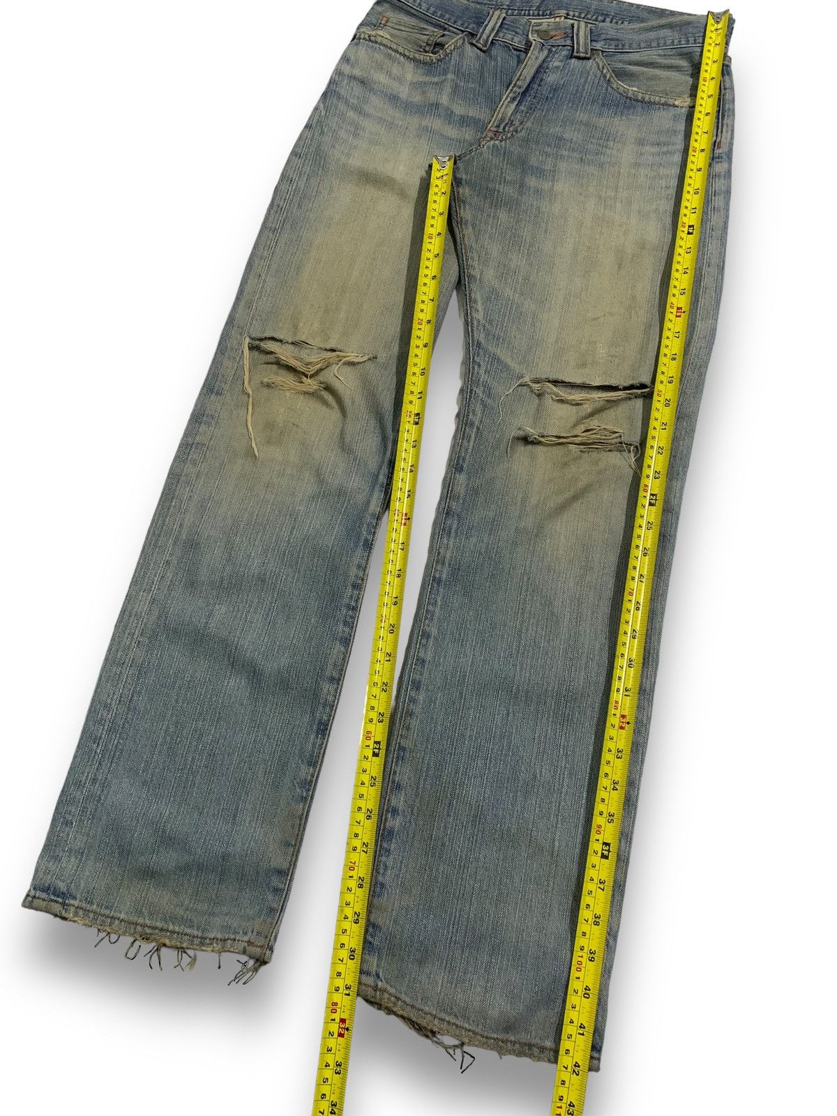 KMRii Vintage Japanese Brand Mud Wash Distressed Grunge Jeans Size US 31 - 15 Thumbnail