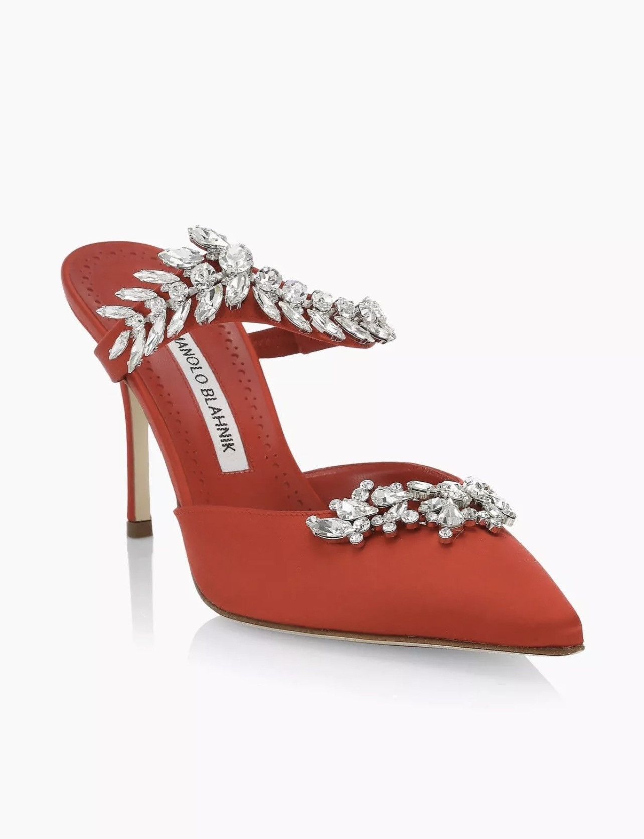 Manolo Blahnik Manolo Blahnik Lurum 90MM Embellished Satin Mules size 36 Size US 6 / IT 36 - 1 Thumbnail