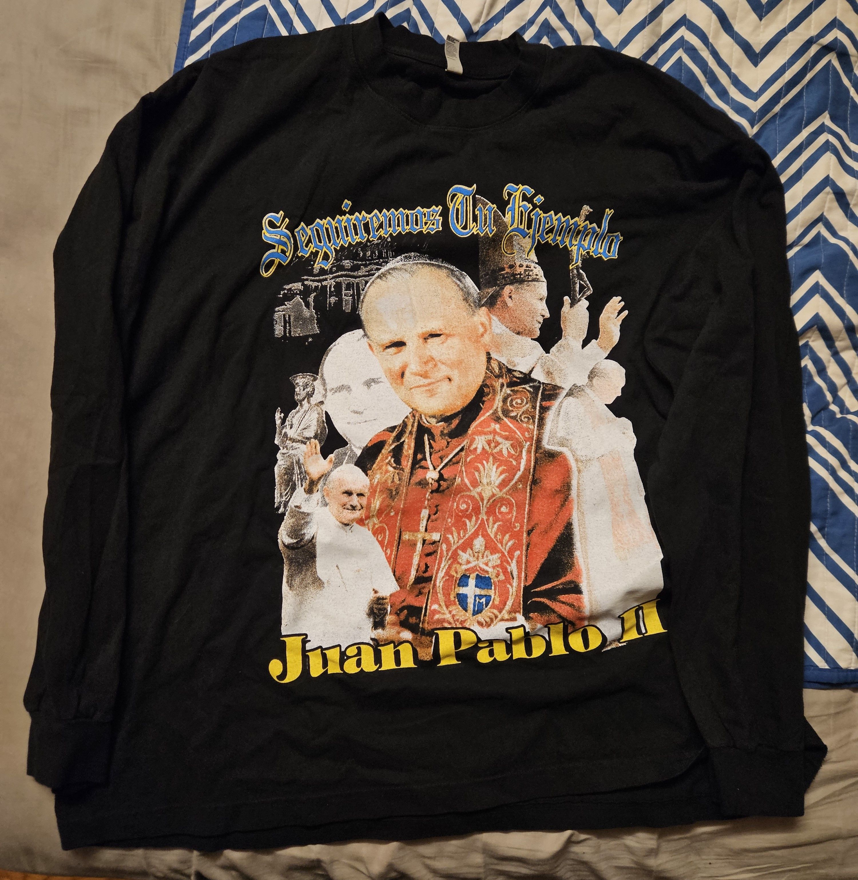 Yeezy Yeezy SZN 9 Juan Pablo Longsleeve Tee XXL Black | Grailed