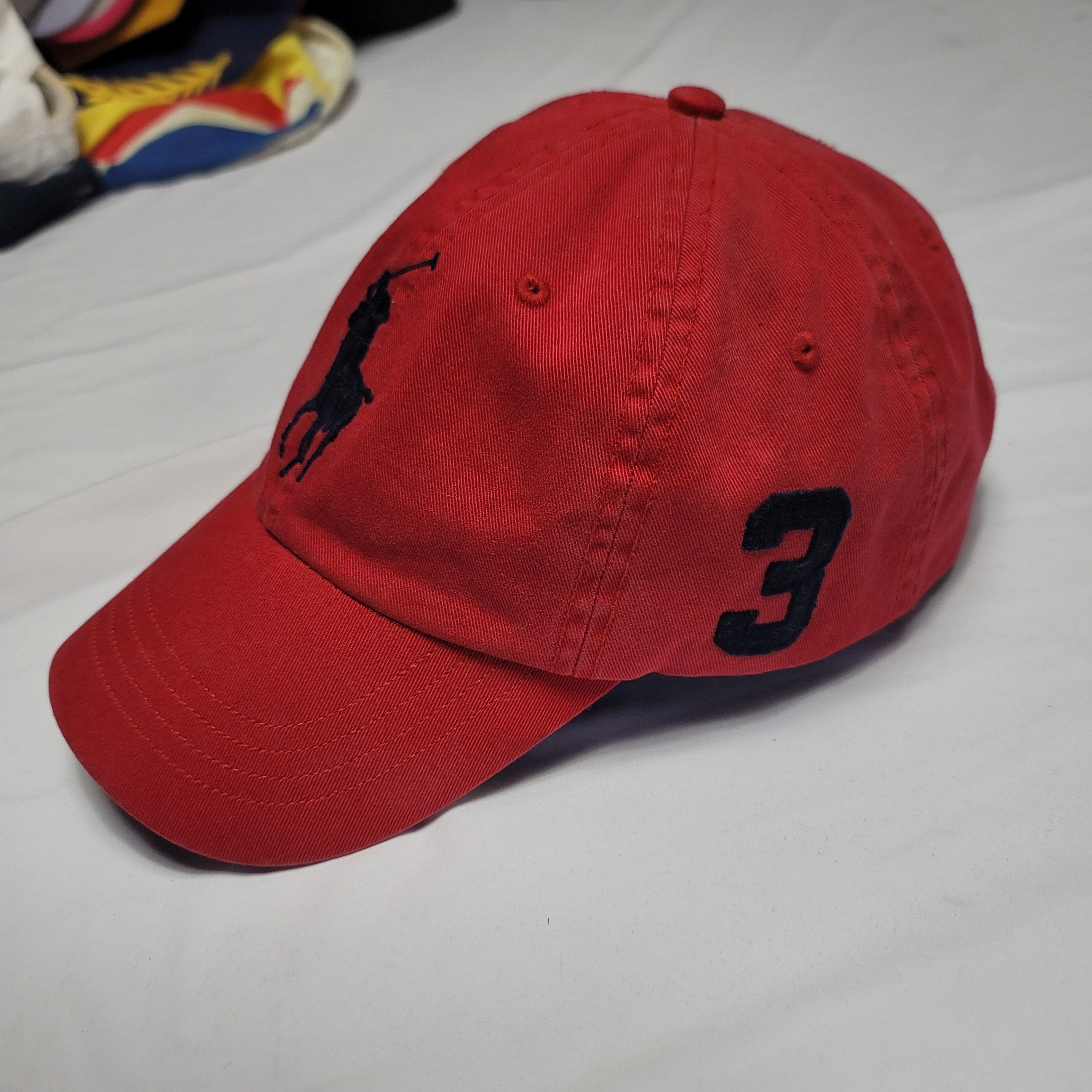 Polo Ralph Lauren Polo Ralph Lauren Red Embroidered Cap Size ONE SIZE - 3 Thumbnail