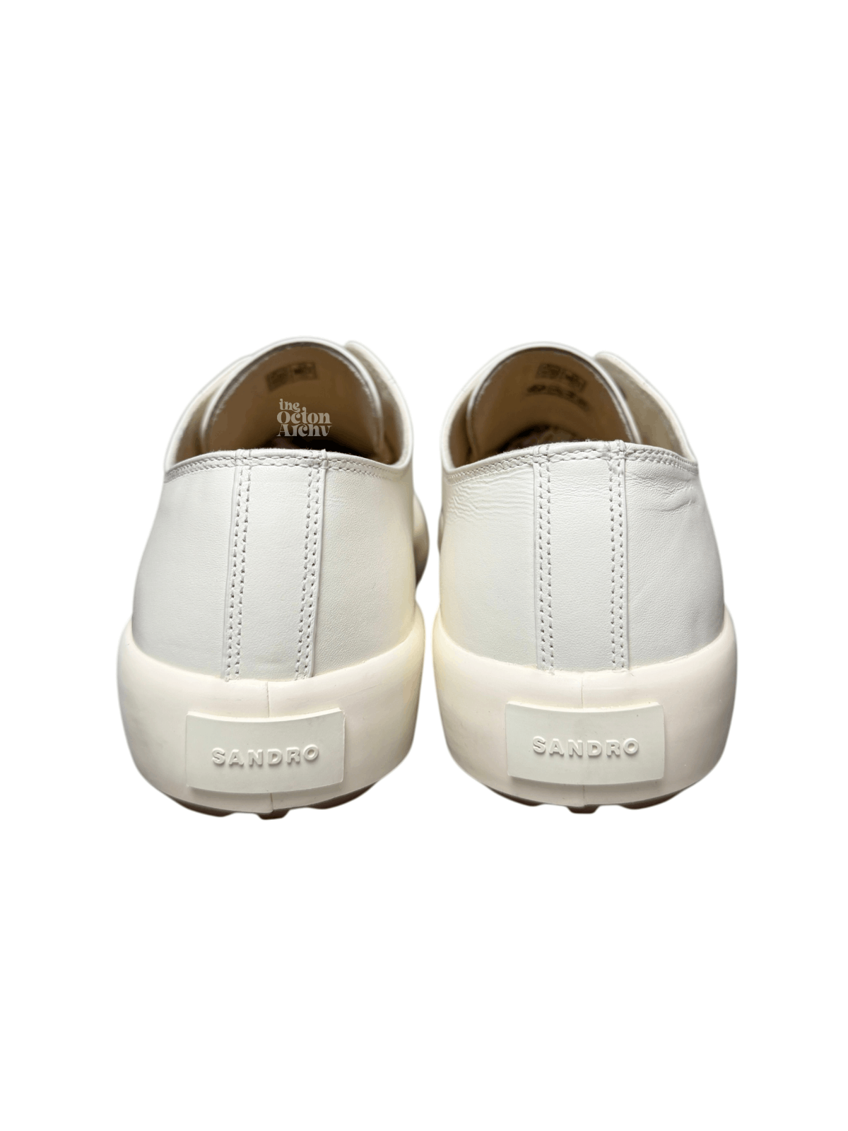 Sandro Sandro Low-Top Split Leather Trainers 'Off White' Size US 12 / EU 45 - 4 Thumbnail