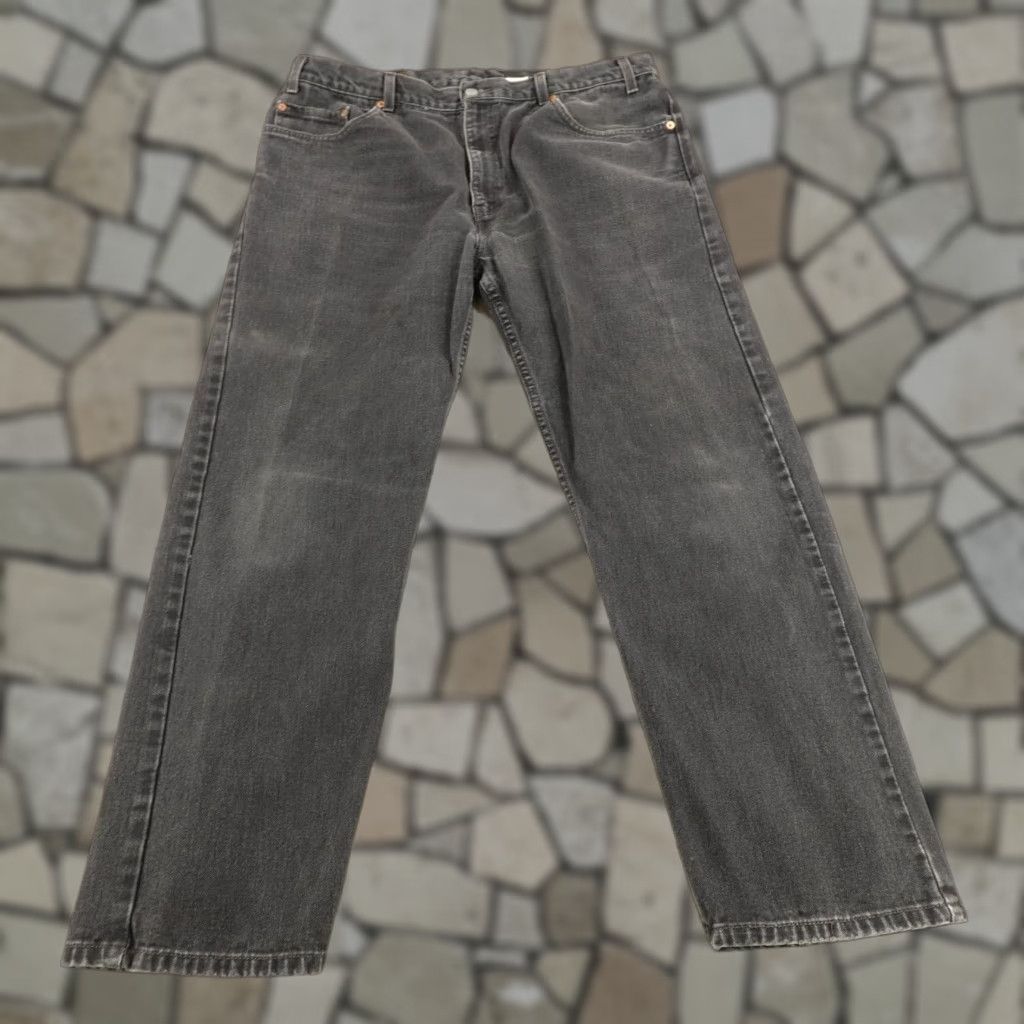 Levi's VINTAGE Levi's Jeans Men 40x30 Black Denim 505 Regular Straight Baggy Y2K Levi's 505 Mens Jeans 40x30 Black Denim Straight Grunge USA Pocket Size US 37 - 1 Thumbnail