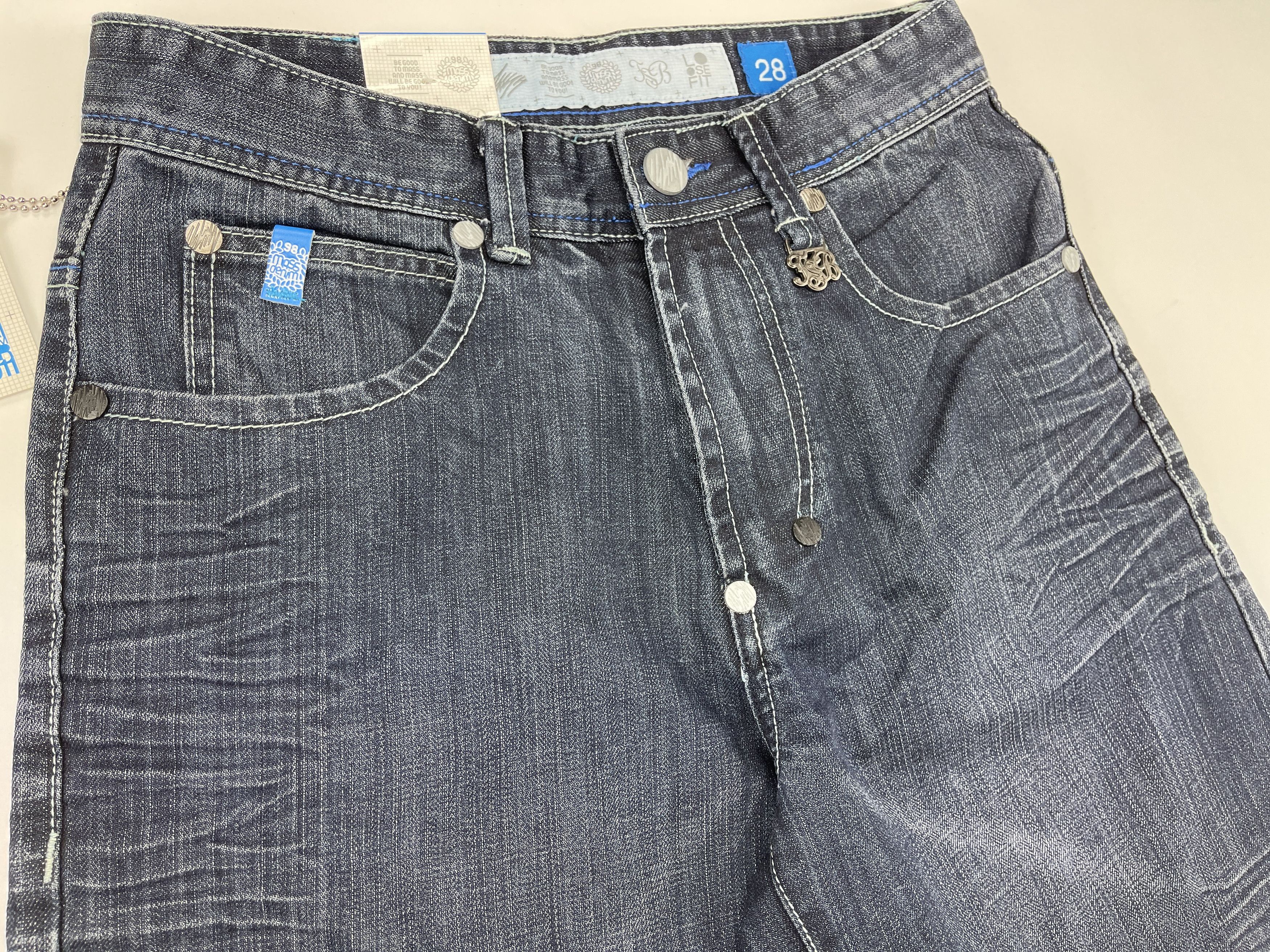 Vintage Mass DNM jeans shorts, vintage hip hop, 90s, skater, size 28 Size US 28 / EU 44 - 10 Thumbnail