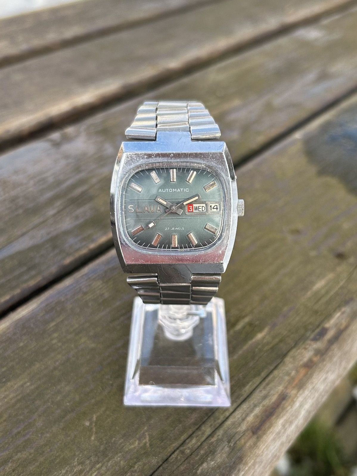 Vintage Vintage Watch Retro Soviet USSR Automatic Slava Tank Size ONE SIZE - 2 Thumbnail