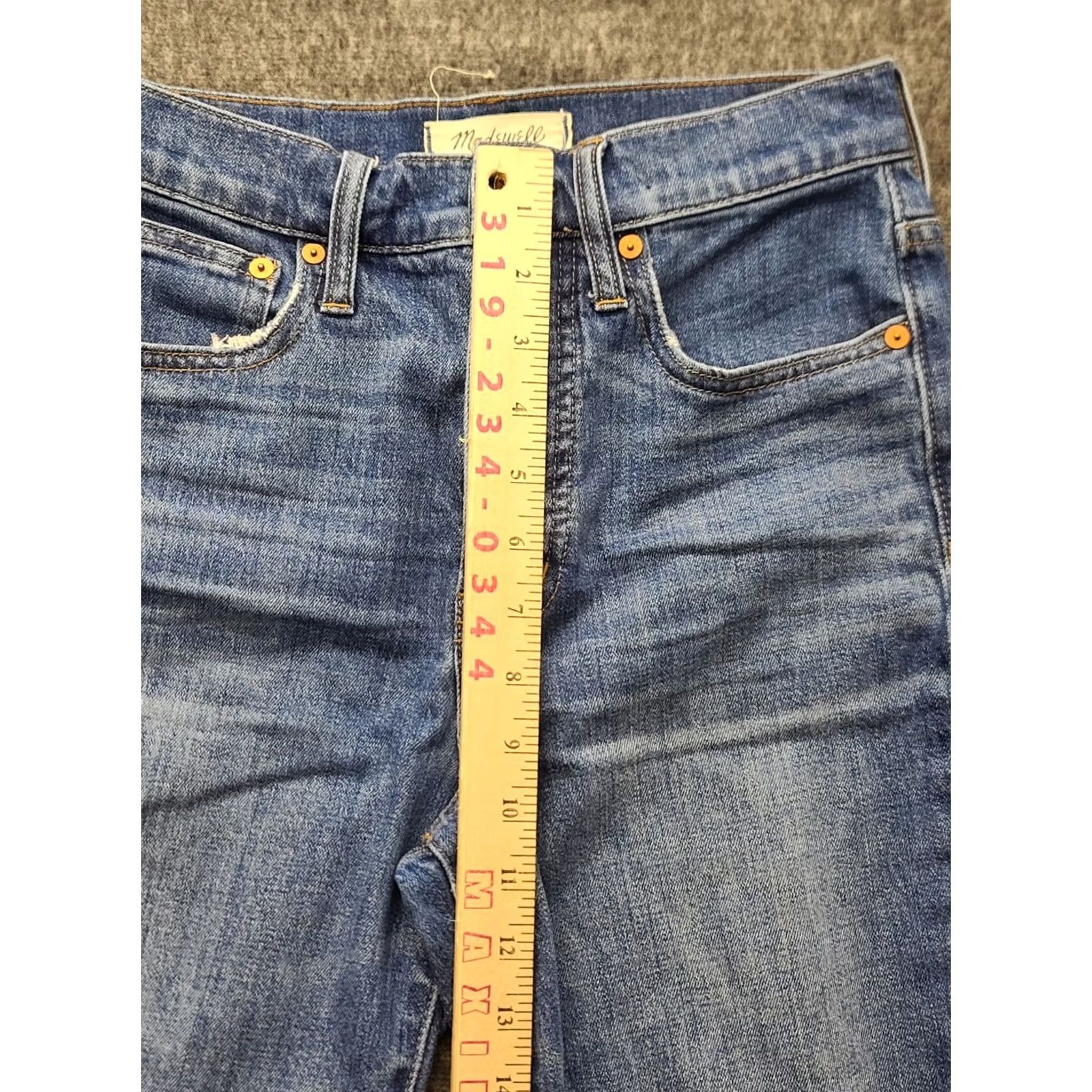 Madewell Madewell The Perfect Vintage Crop Jeans Womens 25x26 Regular Medium Wash Slimming Stretch Denim 5-Pocket Size 42" / US 20 - 5 Thumbnail
