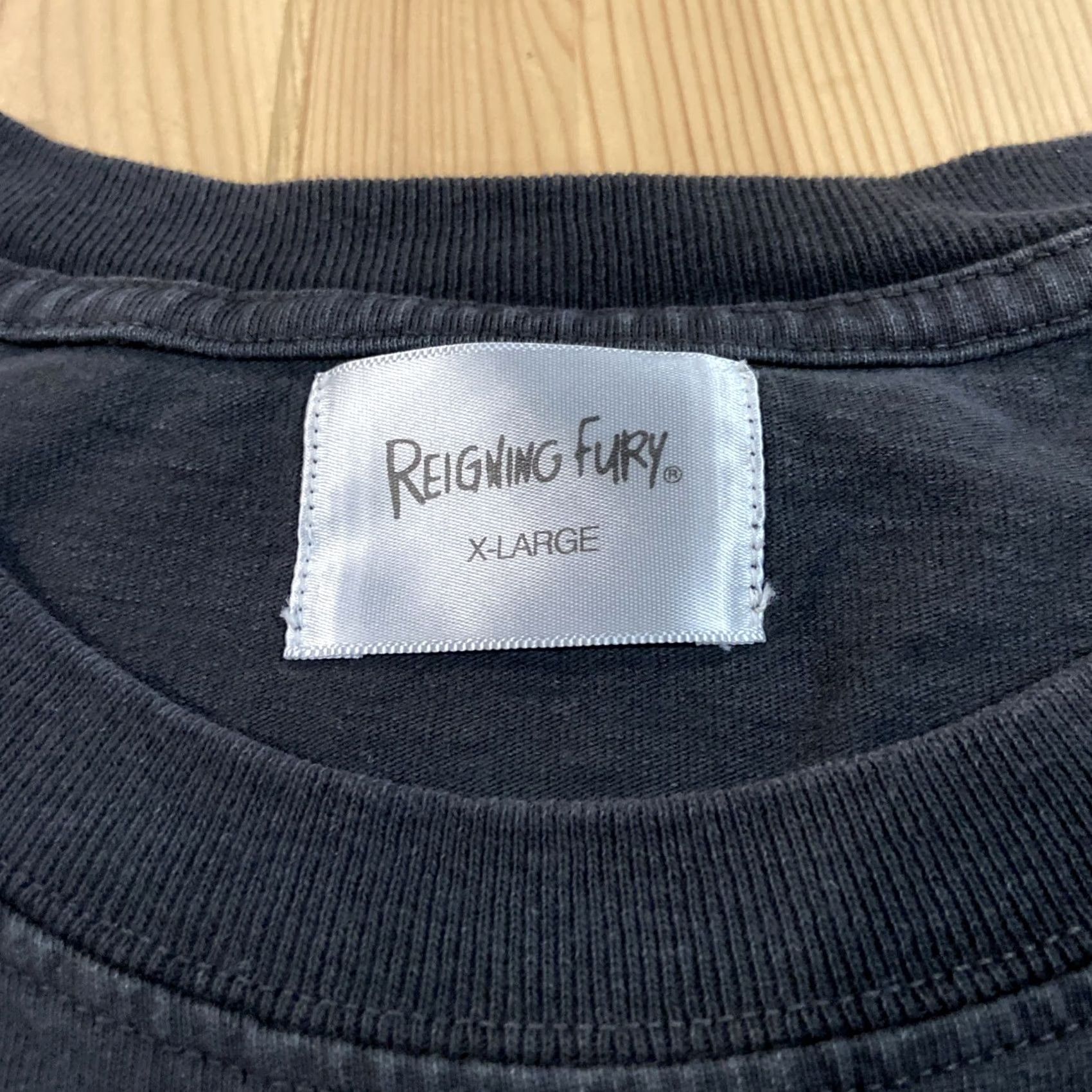 Vintage Reigning Fury T-Shirt Men Black Crewneck XL Skull Pilot Fighter Pilot Outdoor Urban All Seasons Breathable Lightweight Logo Size US XL / EU 56 / 4 - 3 Thumbnail