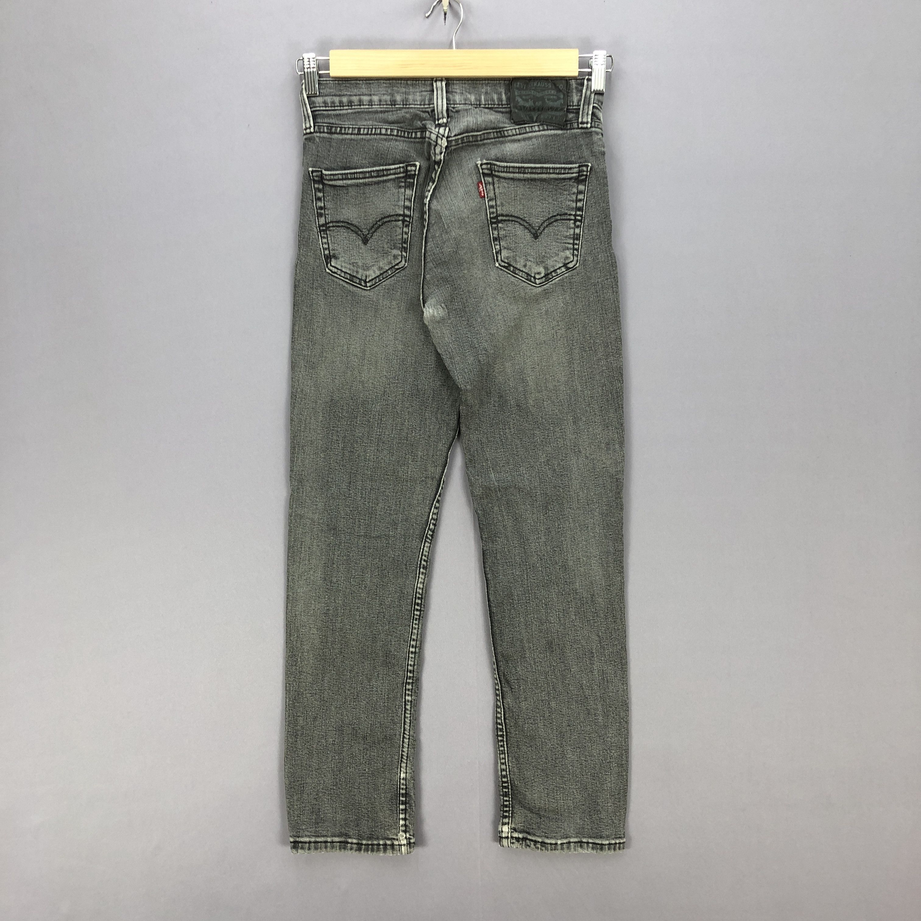 Levi's Vintage Levis Skinny Slim Waterless Jeans Faded Black Denim Size 28" / US 6 / IT 42 - 2 Thumbnail
