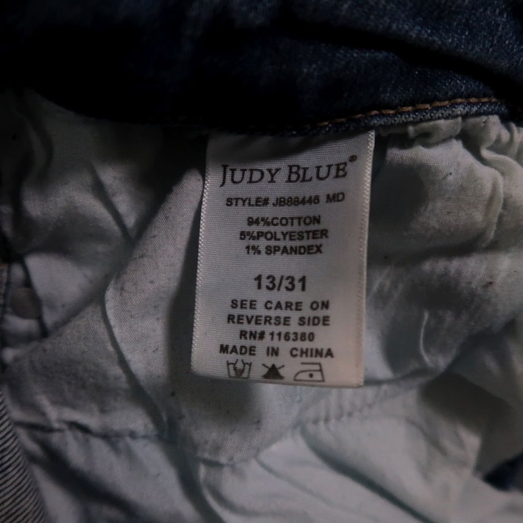 Vintage VINTAGE? No. Judy Blue High Rise Straight Leg Jeans Women's 13/31 Blue Stretch Denim Size 34" / US 12 / IT 48 - 6 Thumbnail