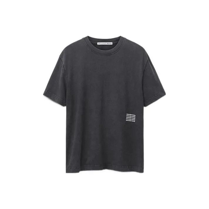 Alexander Wang Alexander Wang Black Acid Wash Short Sleeve T-Shirt 0079 Size L / US 10 / IT 46 - 1 Thumbnail