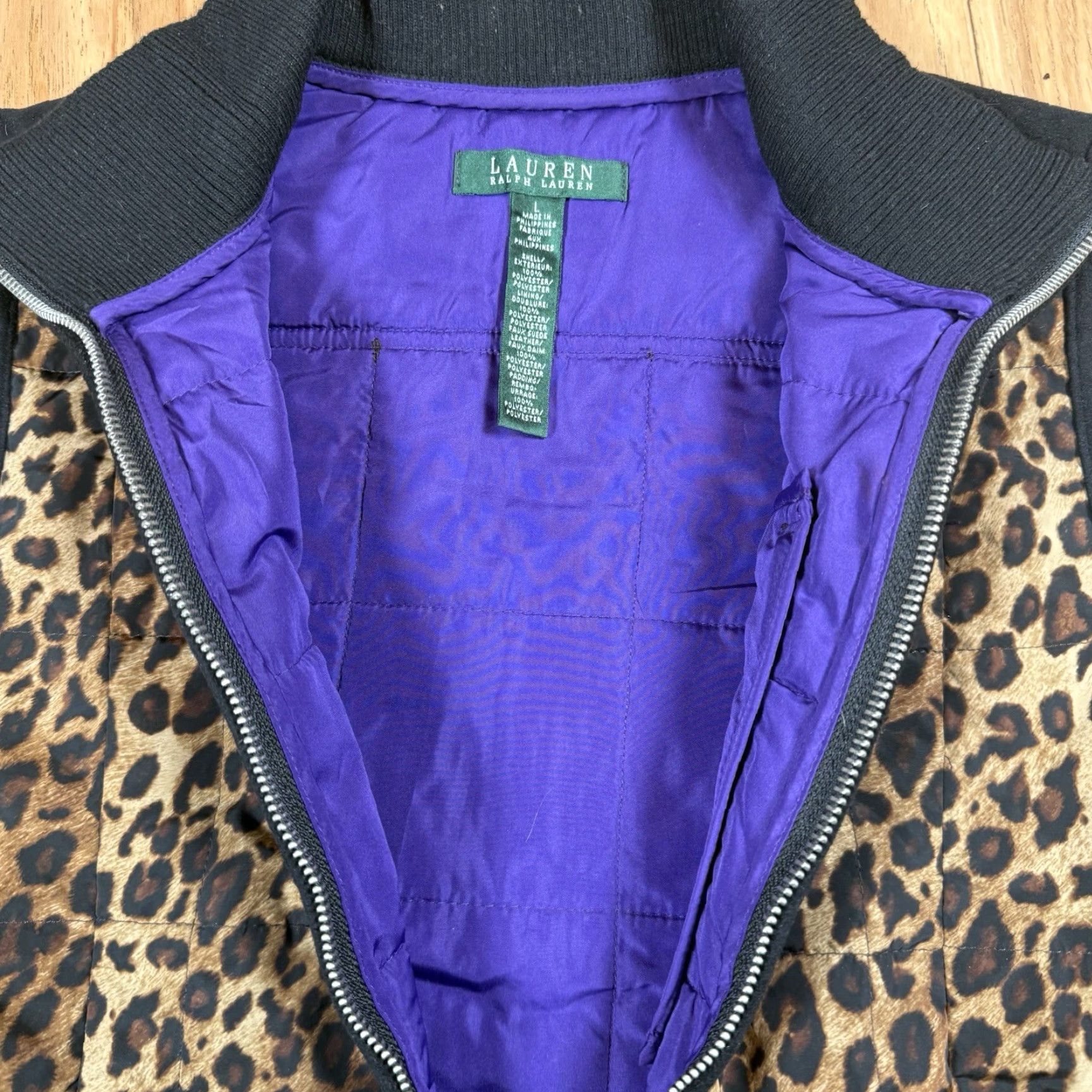 Ralph Lauren Lauren Ralph Lauren Vest Women L Sleeveless Leopard Print Full Zip Multicolor Animal Pattern Zipper Size L / US 10 / IT 46 - 2 Thumbnail