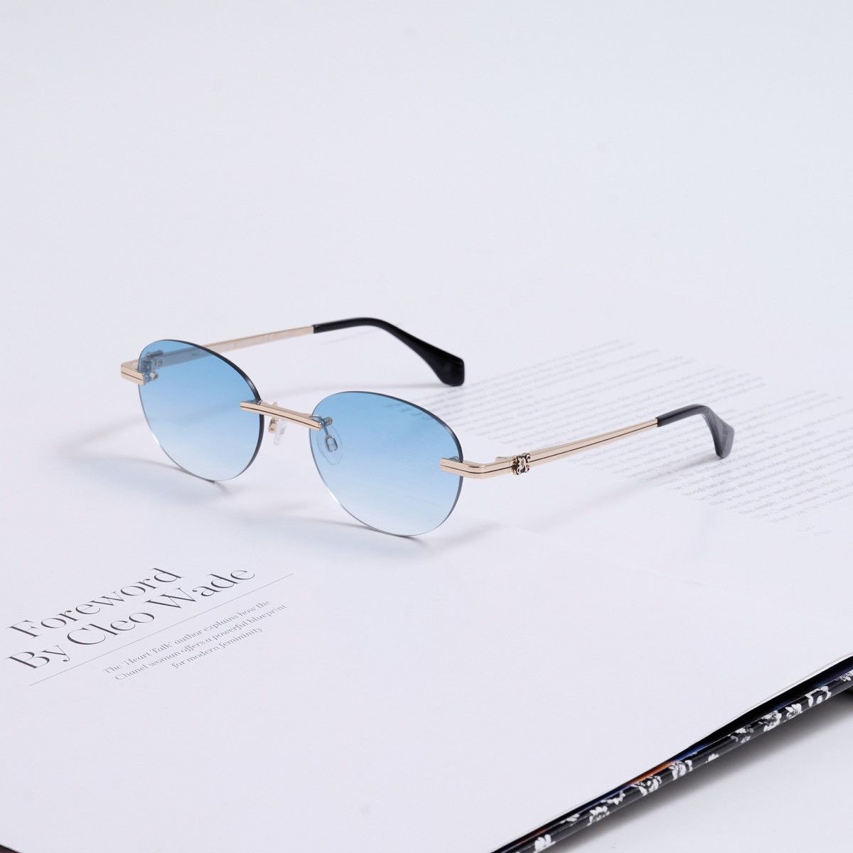 Palm Angels PALM ANGELS CRYSTAL GOLD BLUE GRADIENT SUNGLASSES Size ONE SIZE - 1 Thumbnail