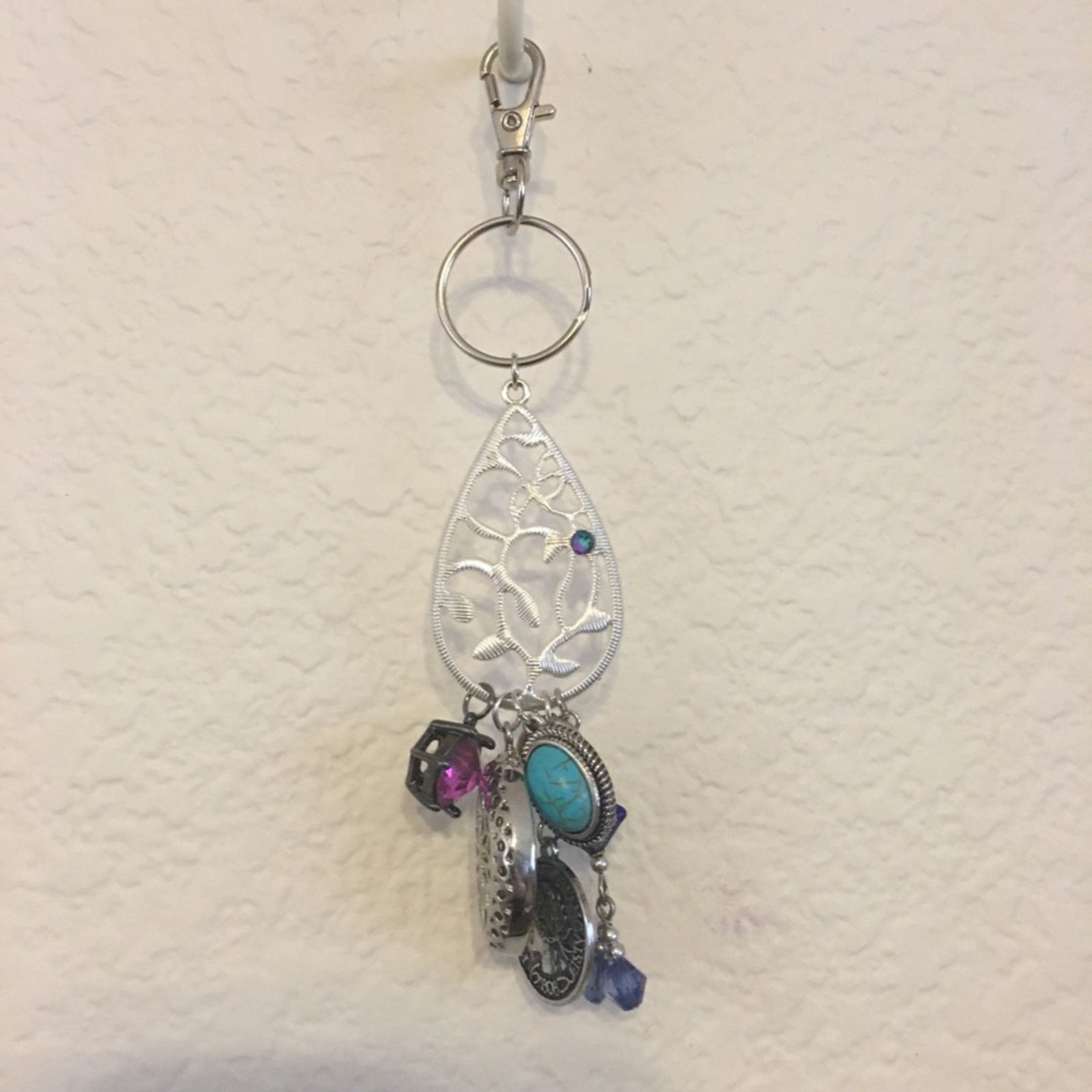 Vintage Vintage repurpose salvaged estate gem keychain Size ONE SIZE - 1 Thumbnail