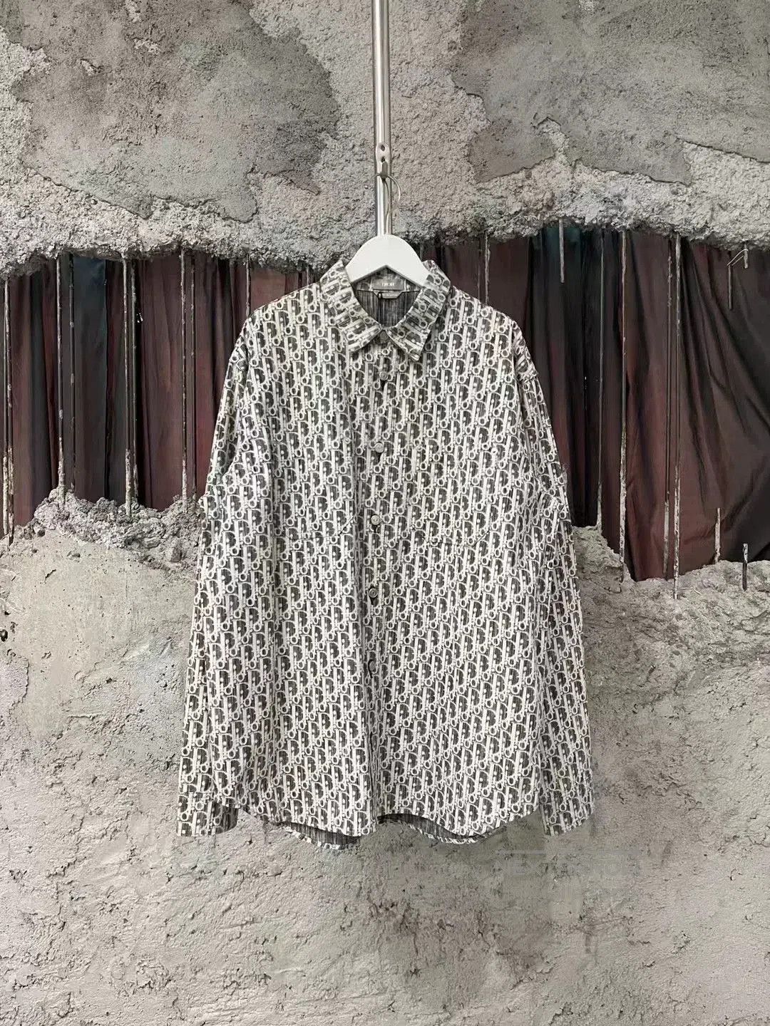 Dior Dior Gray Silver Monogram Denim Shirt Jacket. Size US XXS / EU 40 - 1 Thumbnail