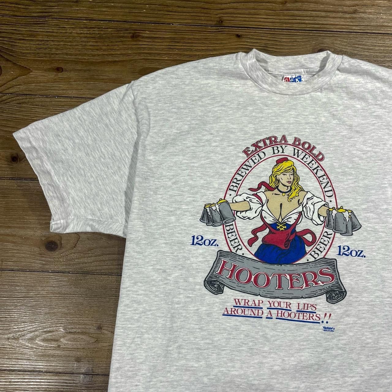 Hanes × Vintage Vintage 90’s Hooters Extra Bold Beer T-Shirt Size US XL / EU 56 / 4 - 3 Thumbnail