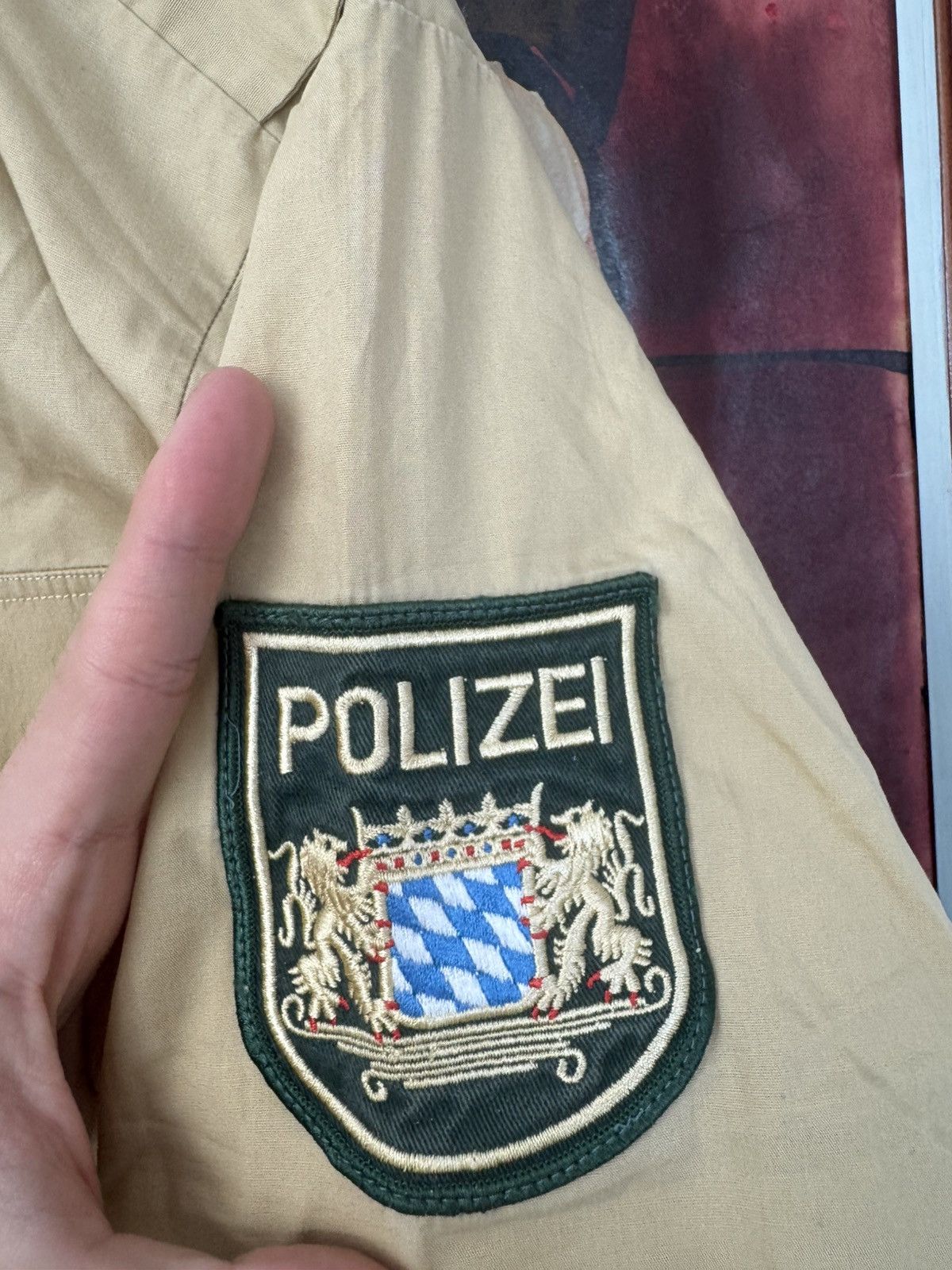 Vintage Vintage Polizei German Button Up Short Sleeve Shirt Beige Size US M / EU 48-50 / 2 - 3 Thumbnail