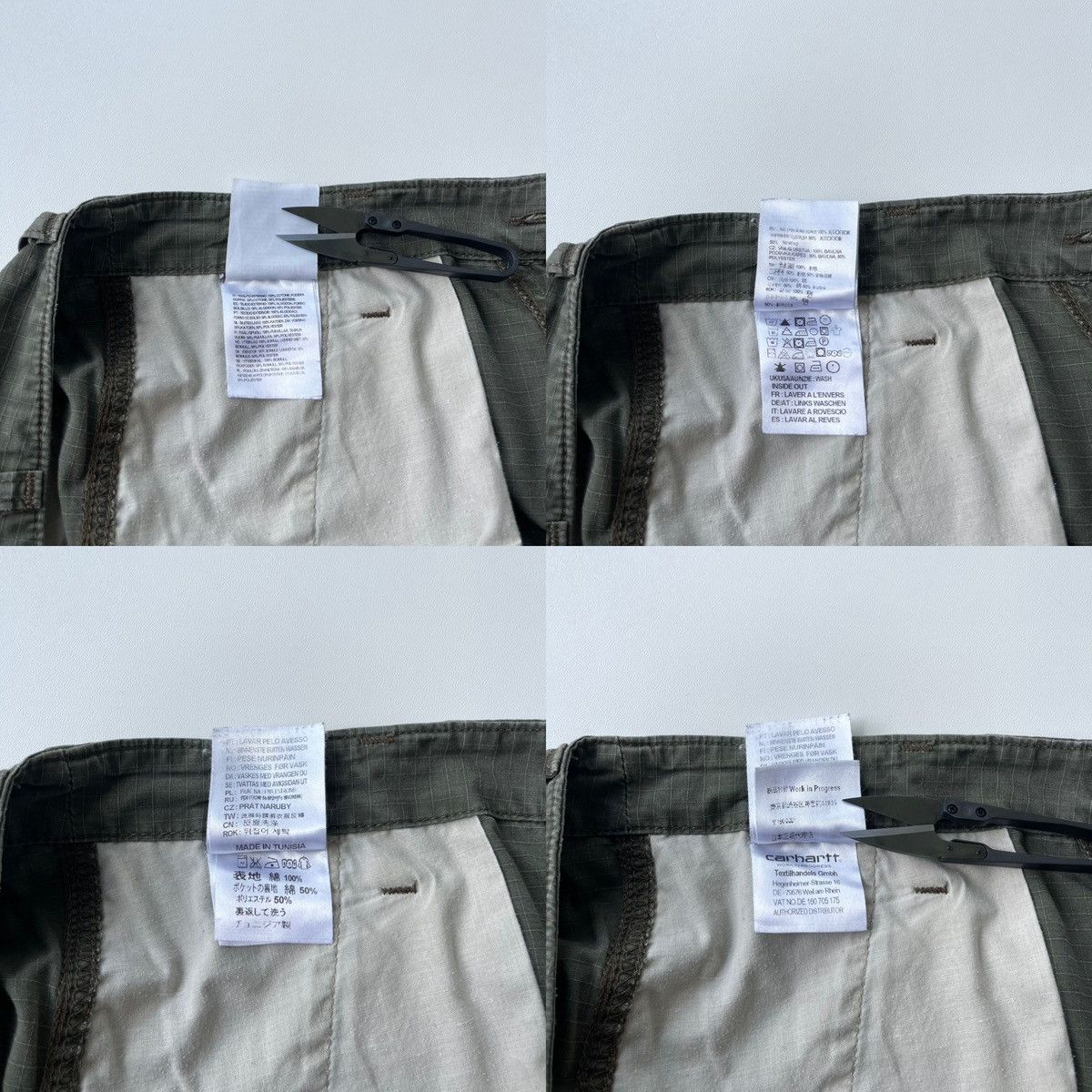 Carhartt Wip Carhartt WIP Regular Fit Baggy Cargo Pants Green Y2K Size US 34 / EU 50 - 11 Thumbnail