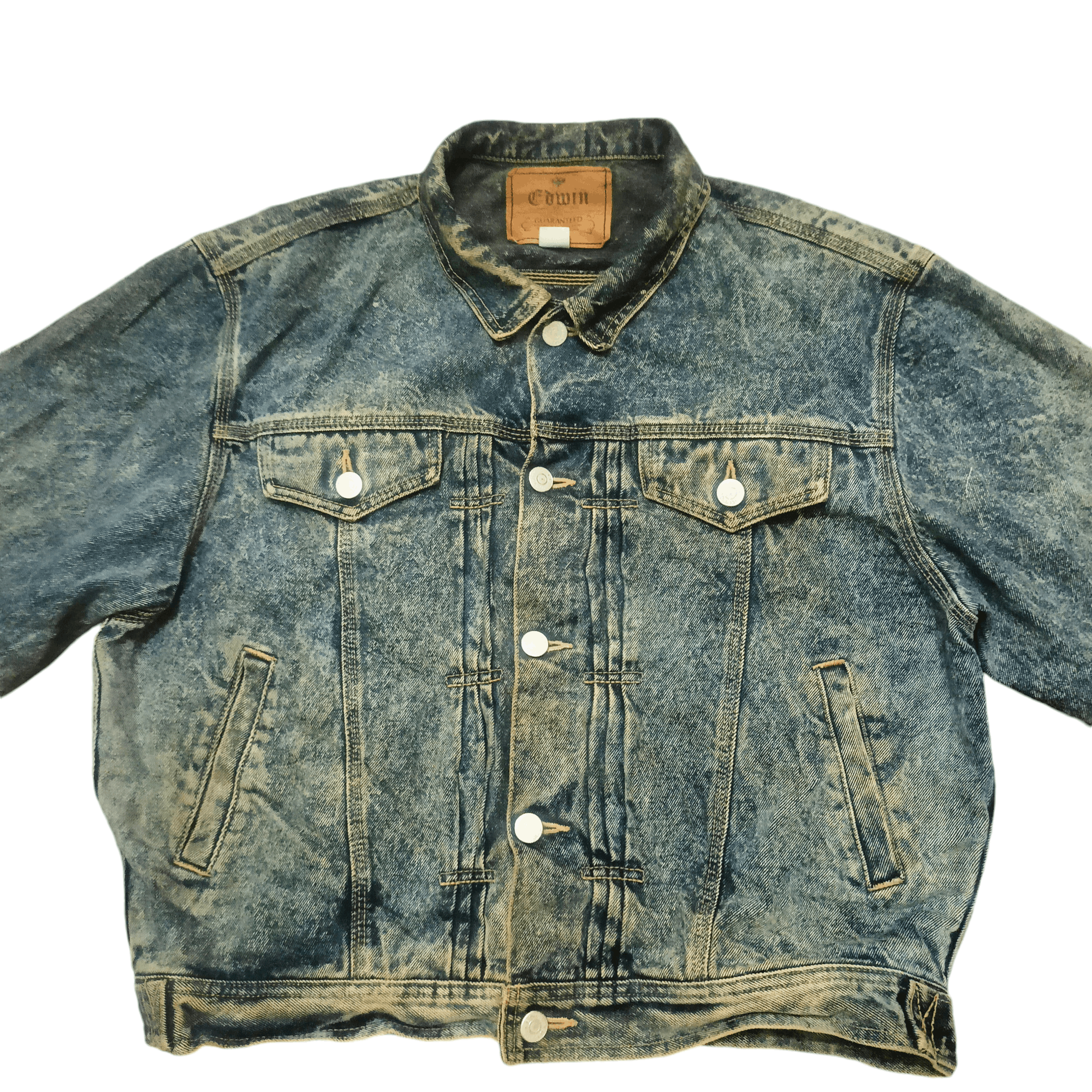 Edwin Vintage Distressed thrashed Edwin Denim Jacket Size US L / EU 52-54 / 3 - 2 Thumbnail