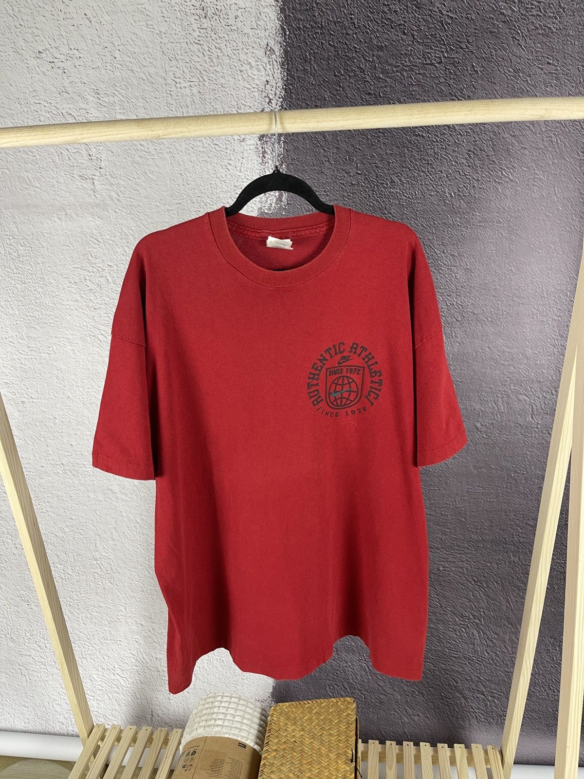 Nike Nike Authentic Athletic vintage 80s 90s single stitch tee Size US XL / EU 56 / 4 - 2 Thumbnail