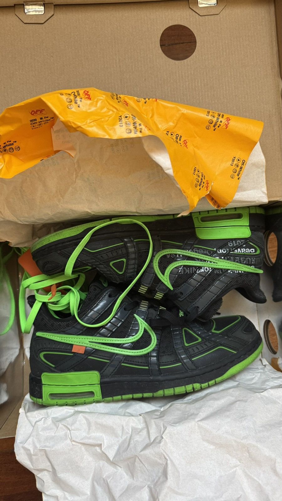 Nike × Off-White Nike dunk x off white rubber “green strike” Size US 9 / EU 42 - 6 Thumbnail