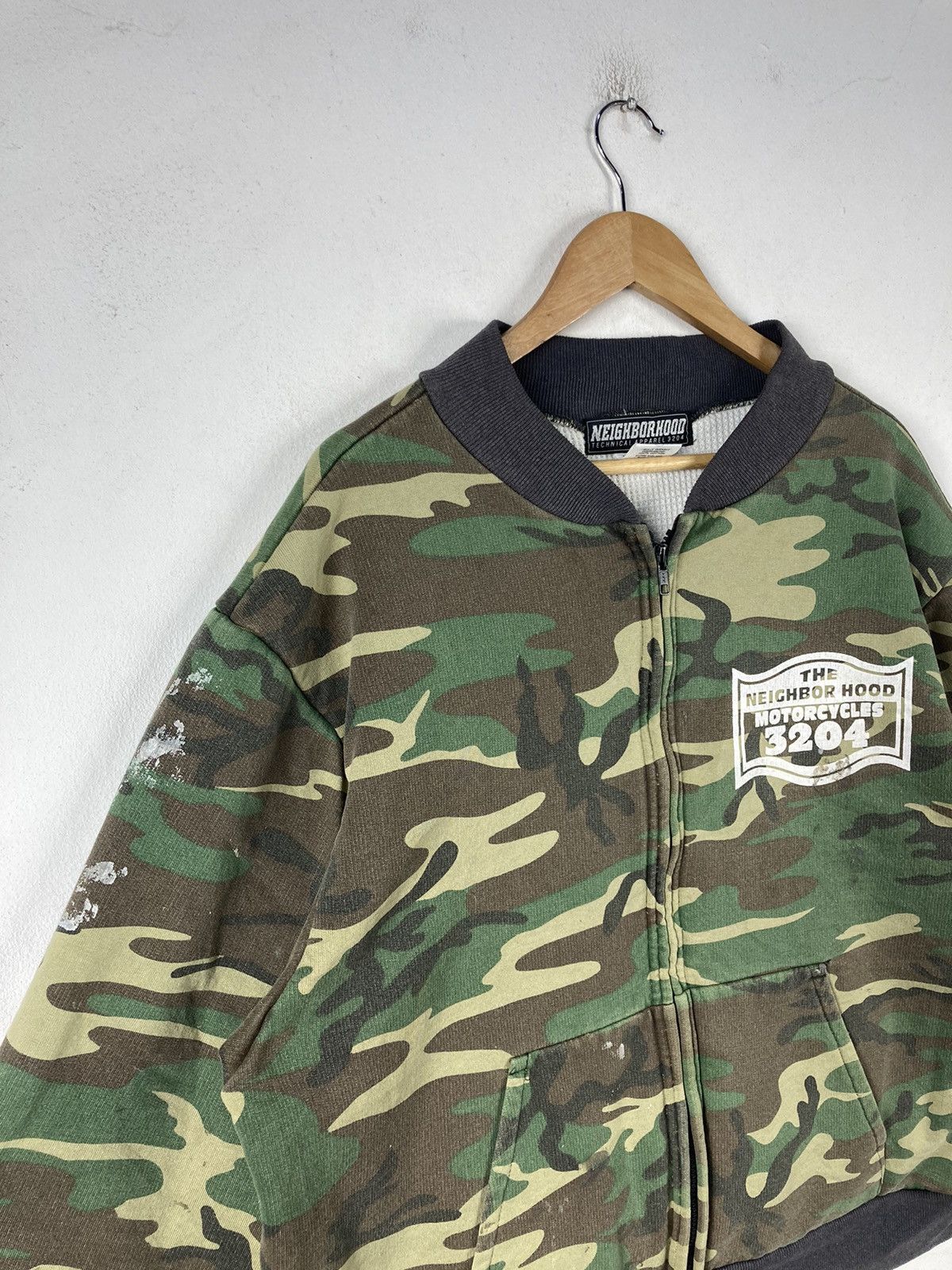 Japanese Brand × Neighborhood Neighborhood Technical Apparel 3204 NBHD Army Bomber Sweater Size US L / EU 52-54 / 3 - 10 Thumbnail