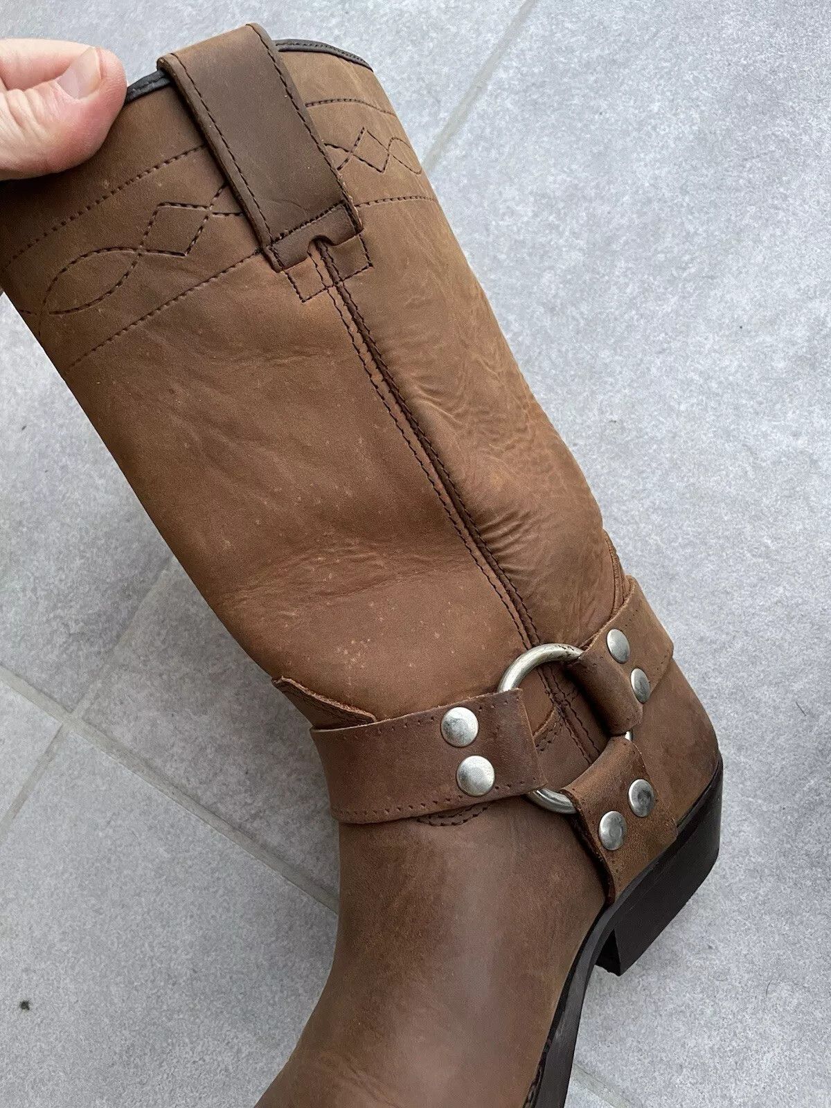 Vintage Bill Montana Womens Cowboy Western Boots Shoes Brown Learher Size US 6 / IT 36 - 15 Thumbnail