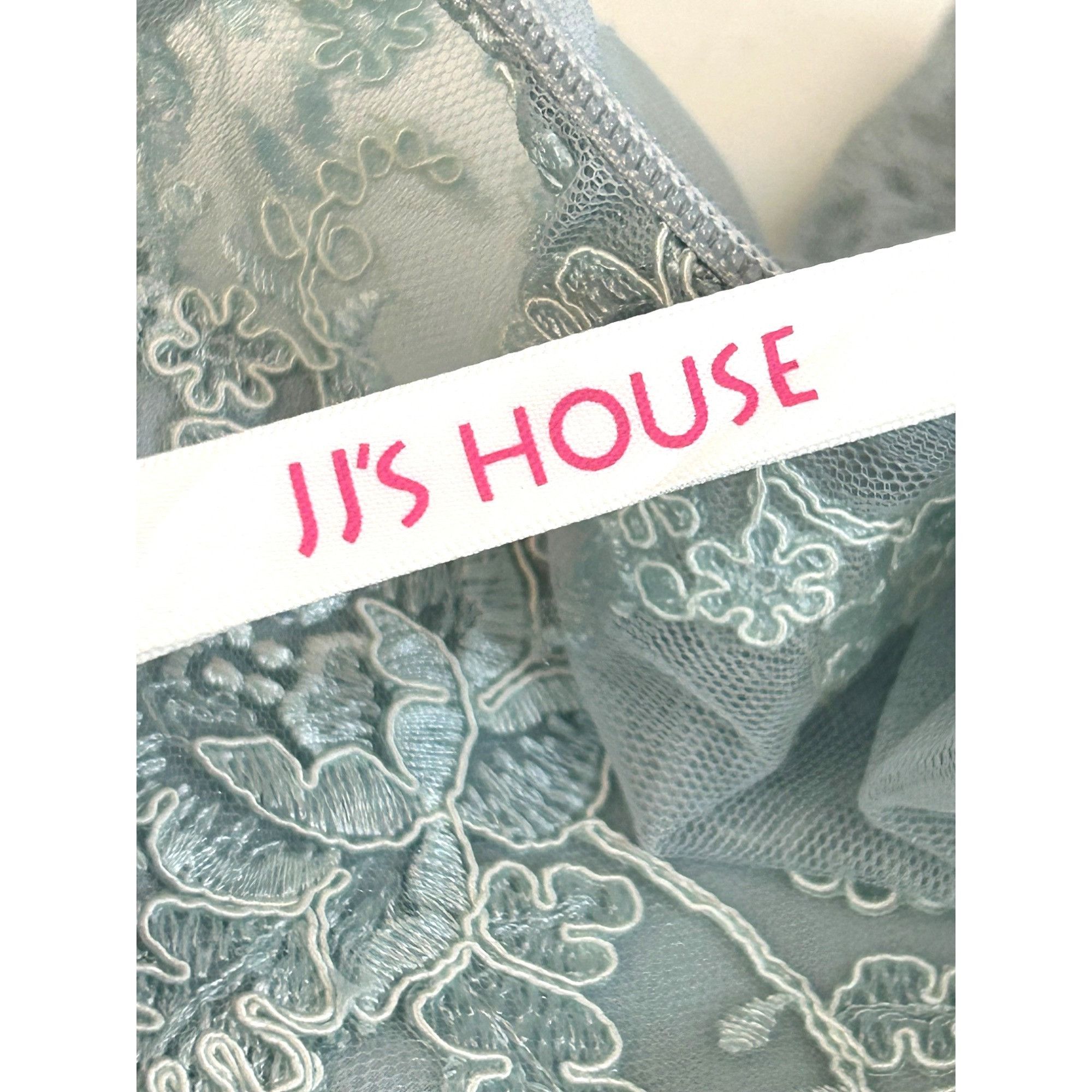 Other JJ’s House Cocktail Dress 4 Blue Green Lace Chiffon Pleats S Size S / US 4 / IT 40 - 8 Thumbnail
