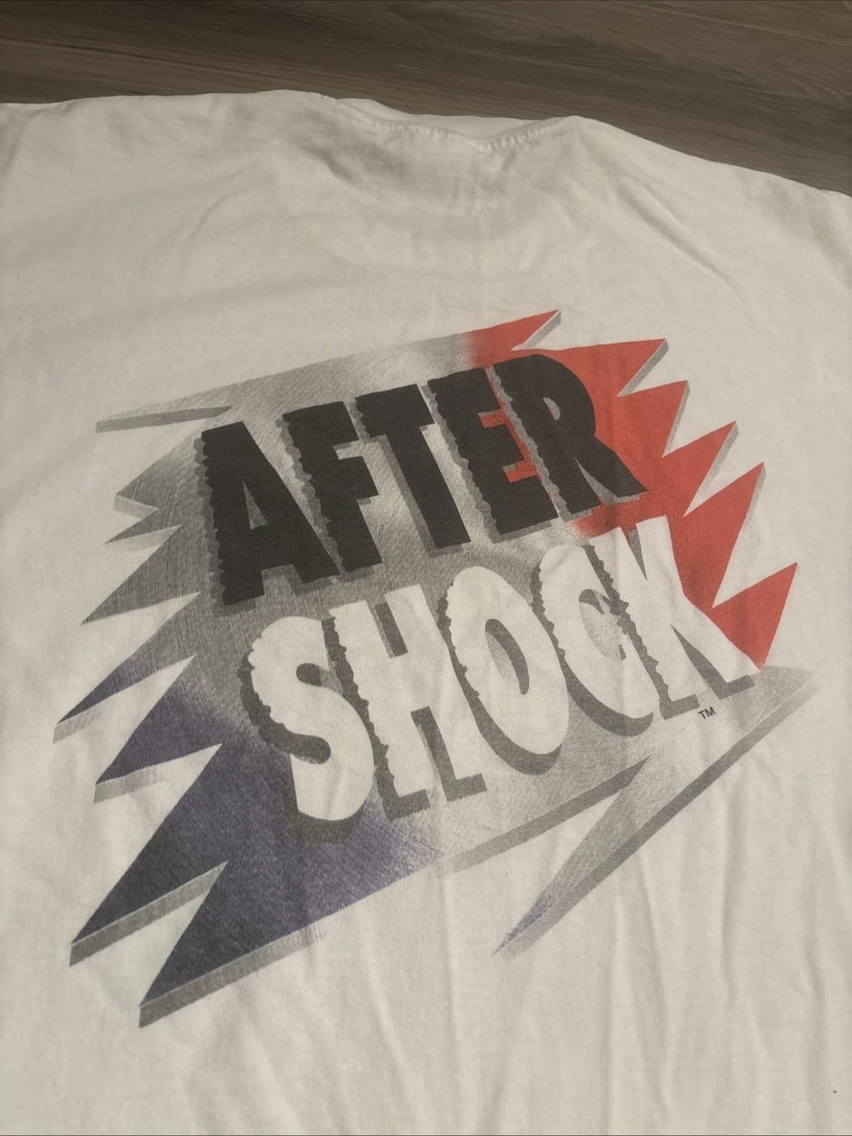 Other Aftershock Liqueur Alcohol T-Shirt Men's L White Graphic VTG Size US L / EU 52-54 / 3 - 5 Thumbnail