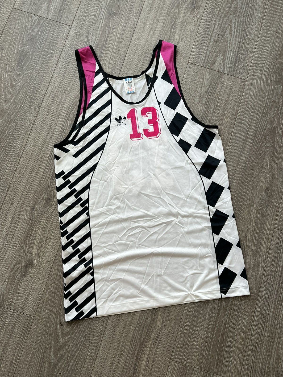 Adidas Vintage 90s Adidas Jersey Tank Top Retro Size US L / EU 52-54 / 3 - 2 Thumbnail