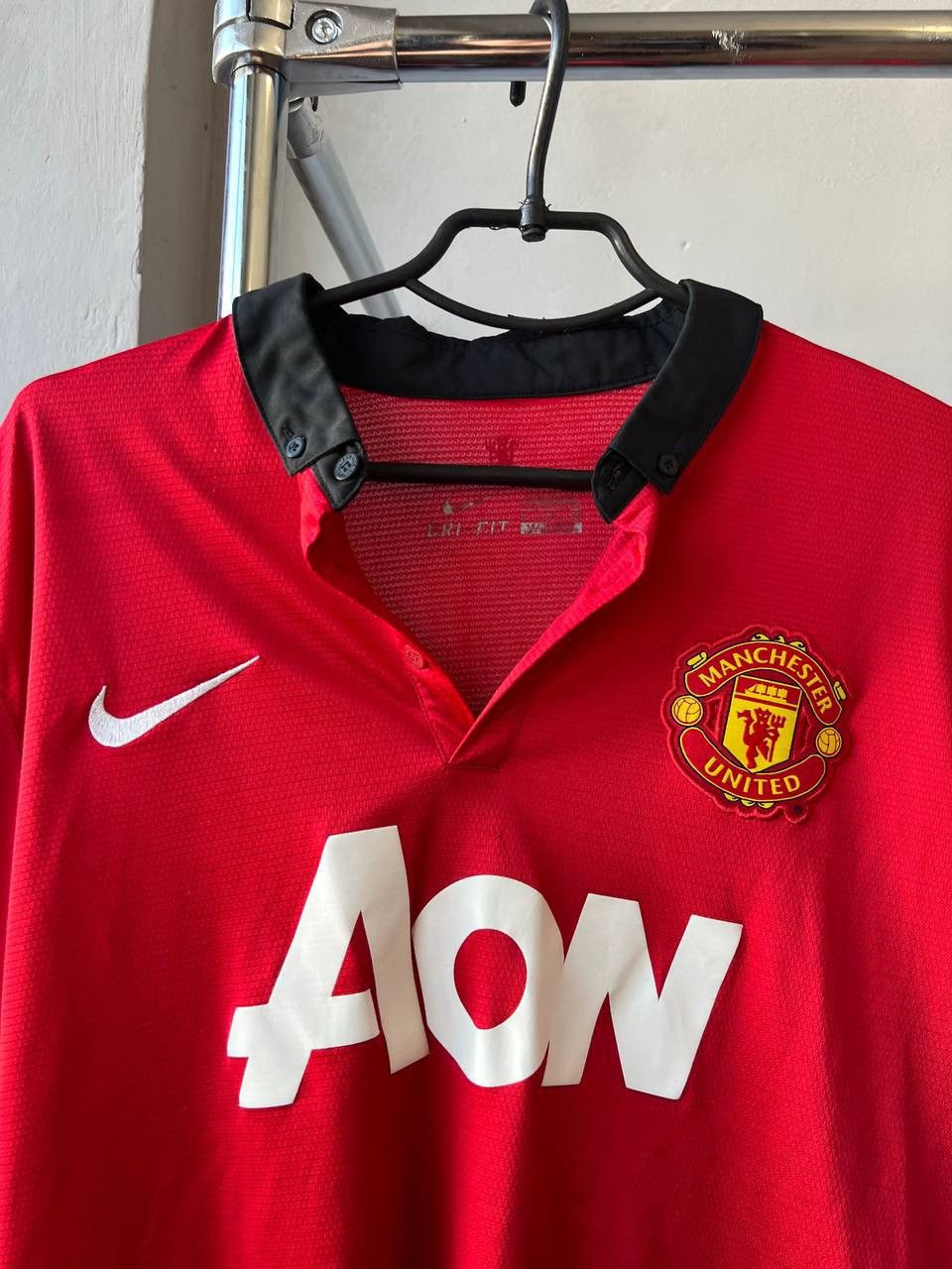 Nike 2013/14 MANCHESTER UNITED HOME SOCCER FOOTBALL JERSEY SHIRT Size US XL / EU 56 / 4 - 4 Thumbnail