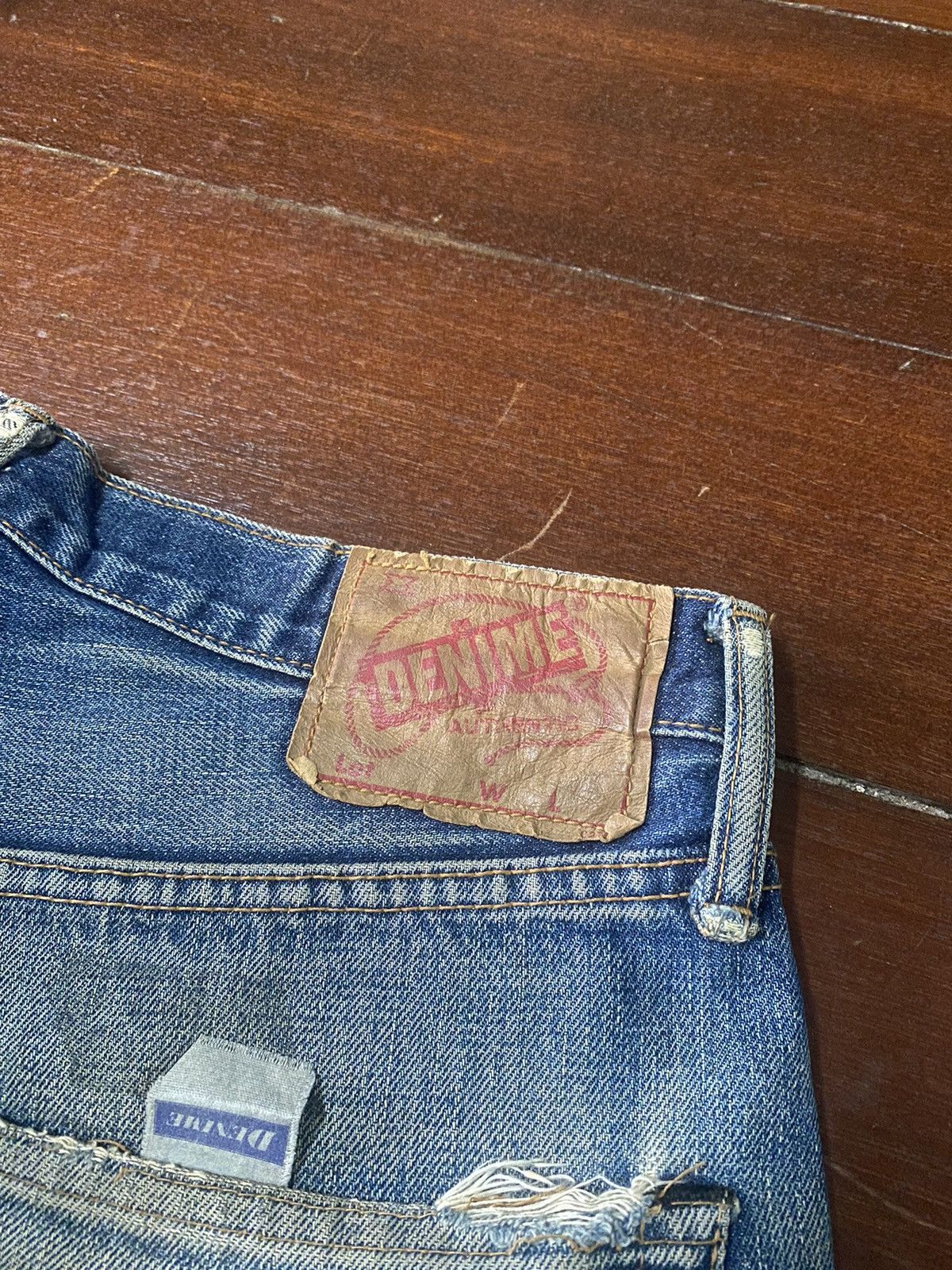 Denime Vintage denime Distress Mud wash Denim Selvedge Jeans Size US 29 - 20 Thumbnail