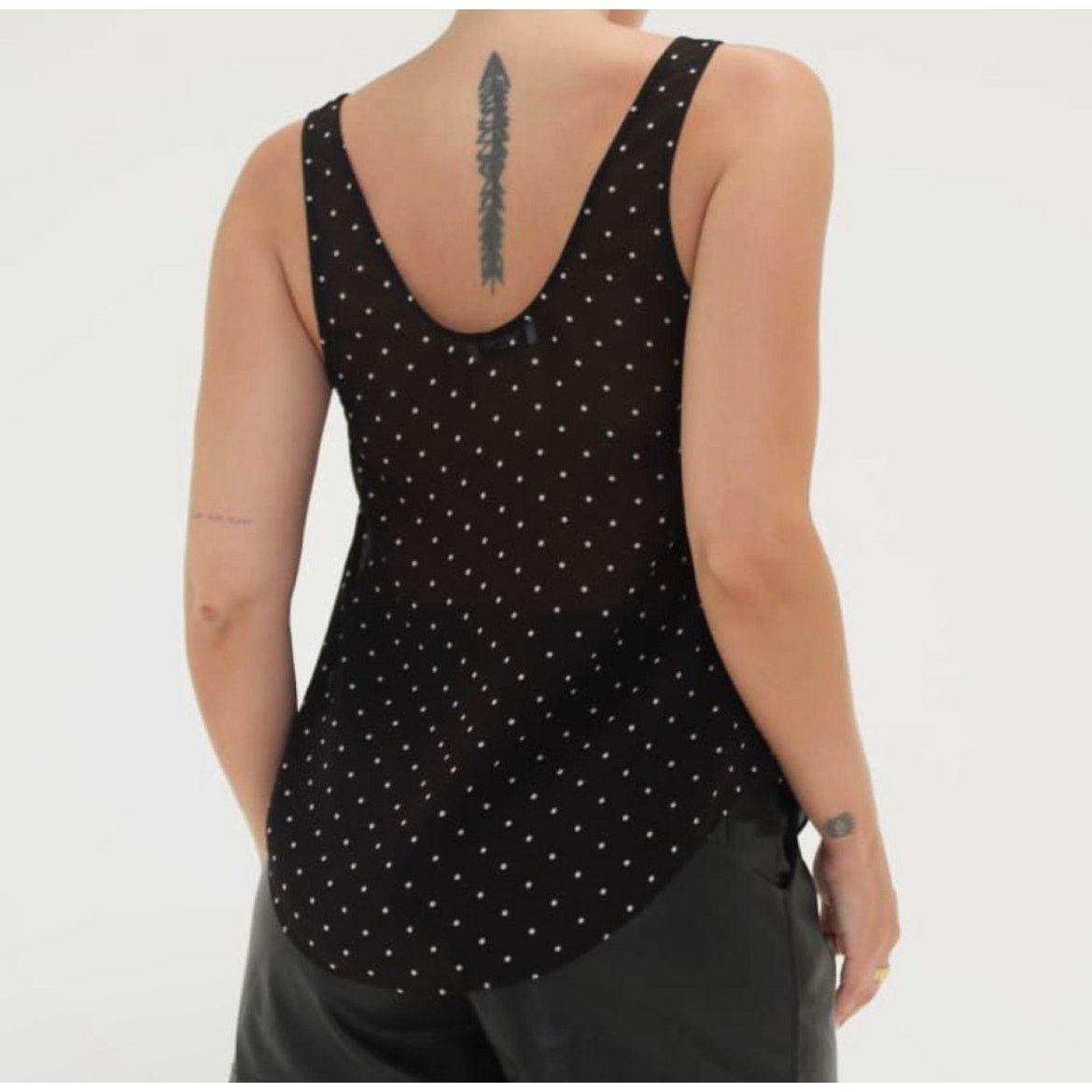 Other Rumored Old Fashion Classic Dot Tank Top SMALL Black Indie Size S / US 4 / IT 40 - 3 Thumbnail