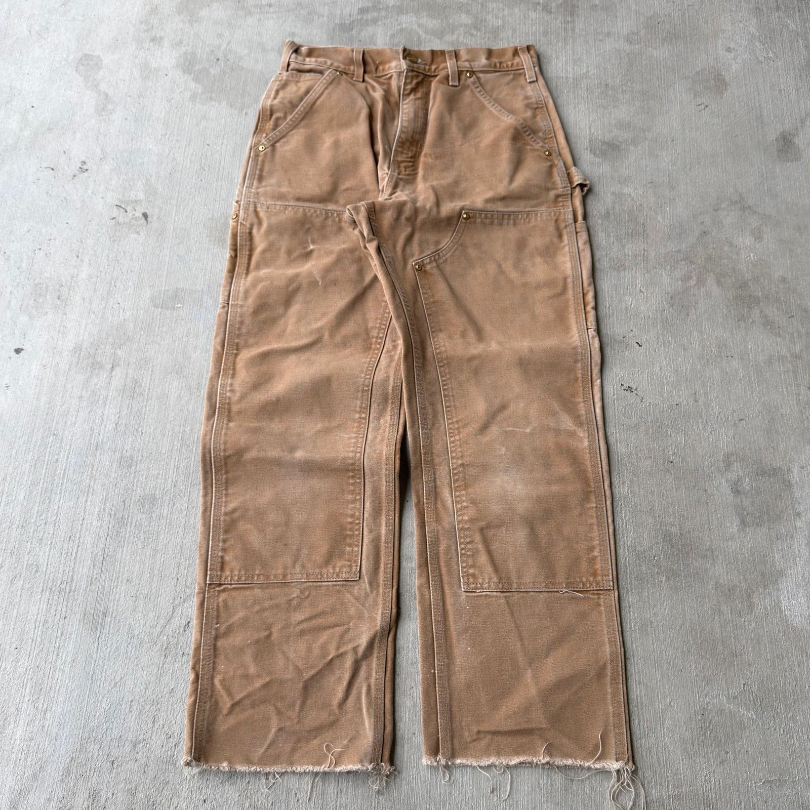 Carhartt × Vintage Carhartt brown double knee work wear carpenter pants Size US 28 / EU 44 - 1 Thumbnail