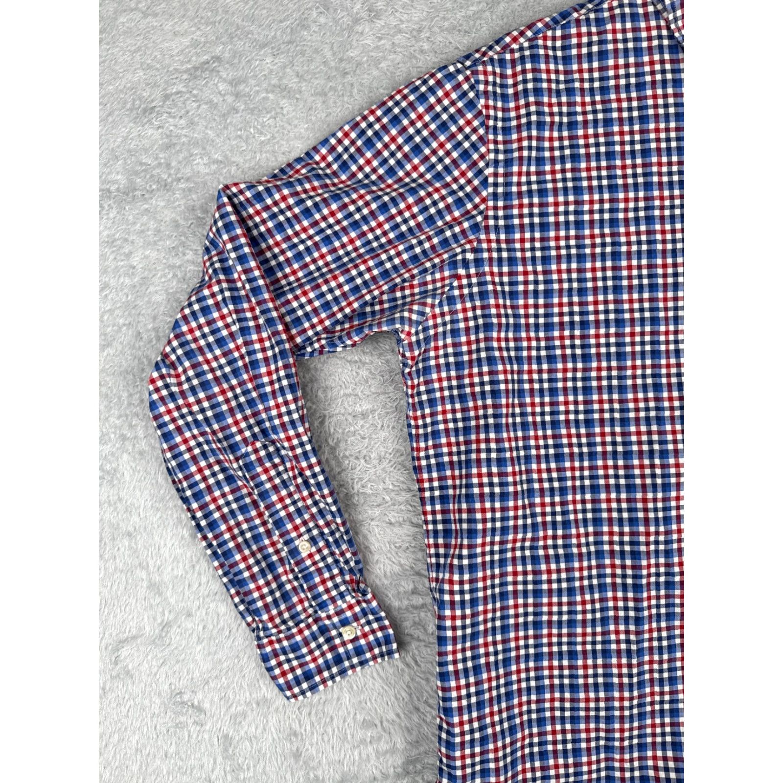 Polo Ralph Lauren VINTAGE Polo Ralph Lauren Shirt Men L Blue Plaid Button 100% Cotton Classic Fit Size US L / EU 52-54 / 3 - 5 Thumbnail