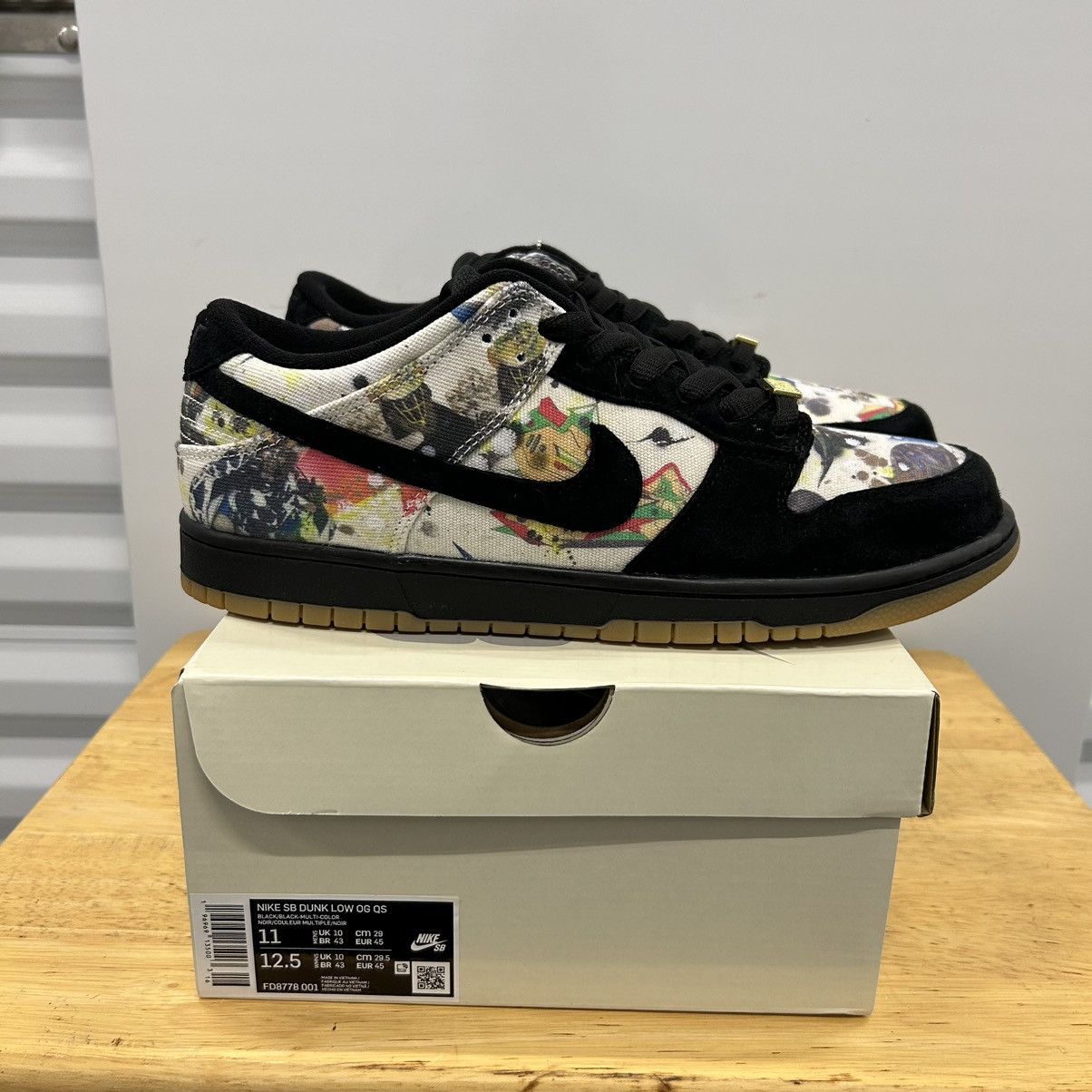 Nike SB Dunk Low Supreme Rammellzee Size 11 NEW