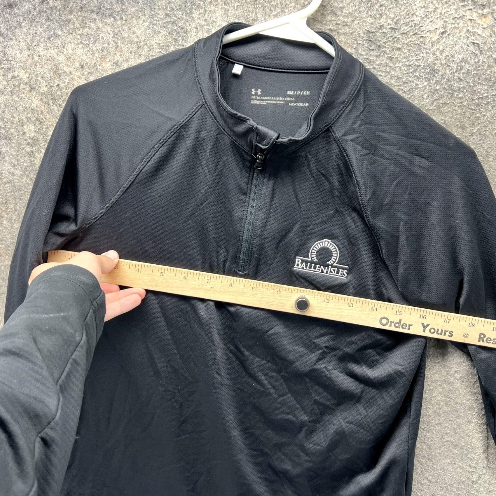 Under Armour Under Armour Womens Small Black HeatGear Pullover Shirt 1/4 Zip Golf Sweatshirt Size S / US 4 / IT 40 - 7 Thumbnail