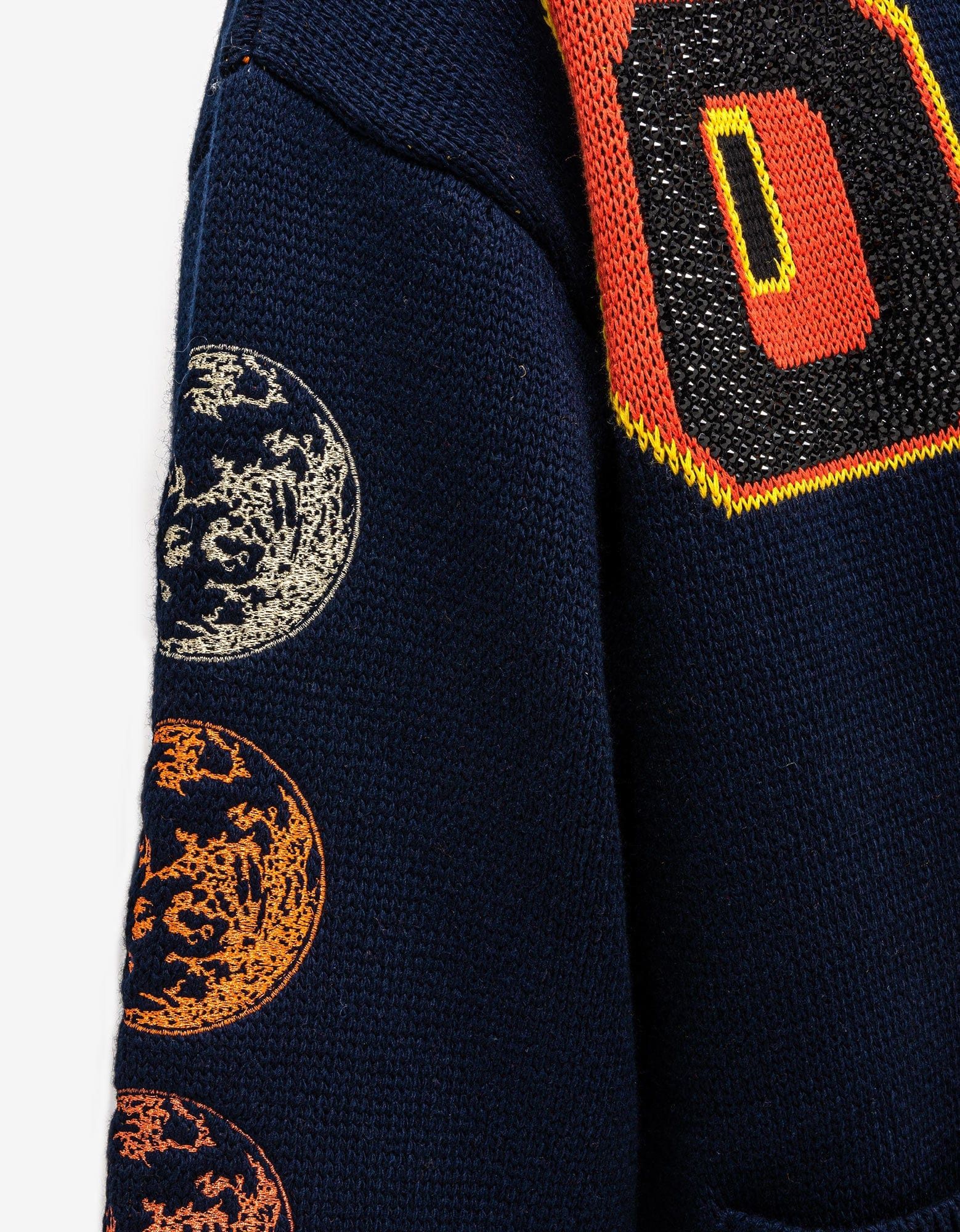 Off-White Blue Moon Phase Varsity Cardigan Size US M / EU 48-50 / 2 - 5 Thumbnail