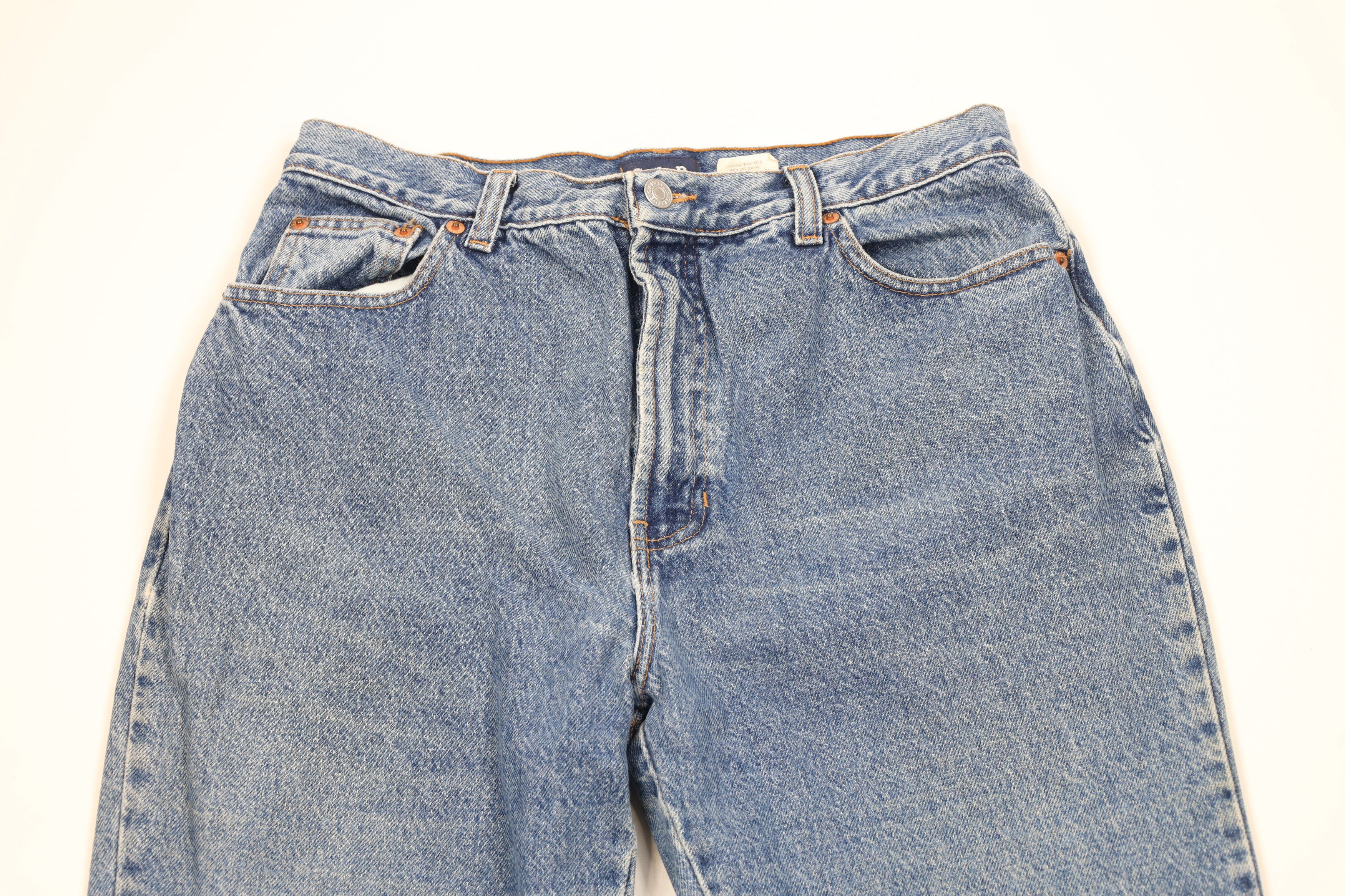 Gap Vintage 90s Gap Distressed Ankle Tapered Leg Denim Jeans USA Size 34" / US 12 / IT 48 - 2 Thumbnail