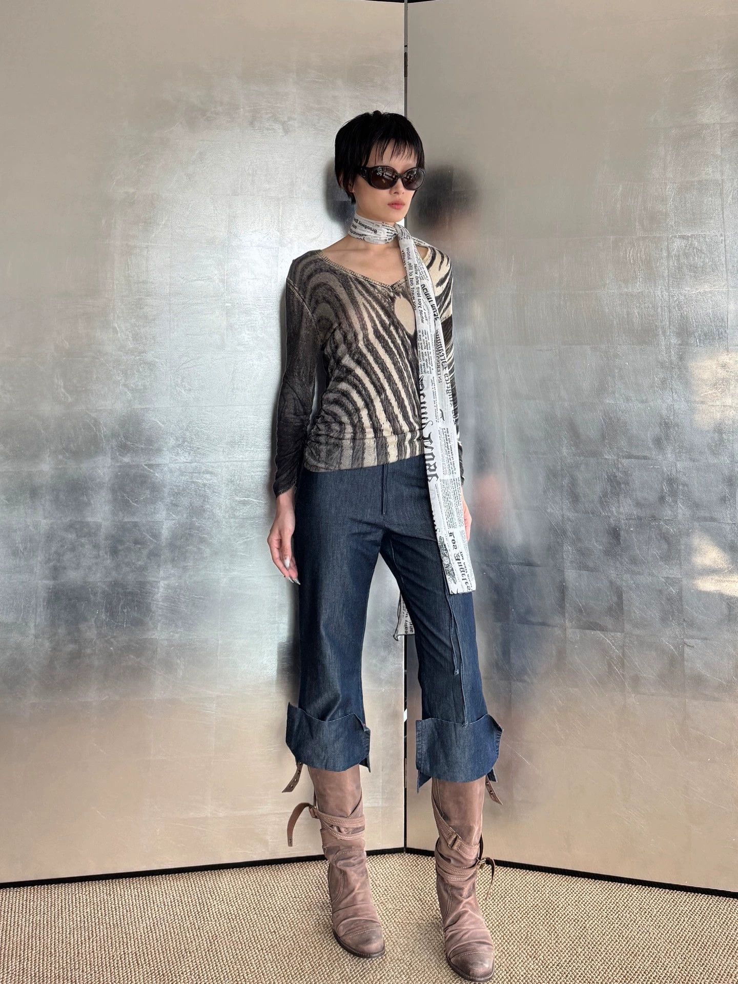 Just Cavalli Just Cavalli Zebra Print Long Sleeve Top M Size M / US 6-8 / IT 42-44 - 2 Thumbnail