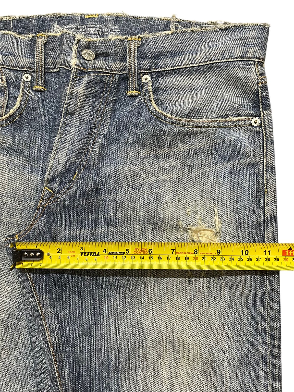 Edwin Vintage Japan Edwin 503 Faded Wash Distressed Loose Jeans Size US 33 - 16 Thumbnail