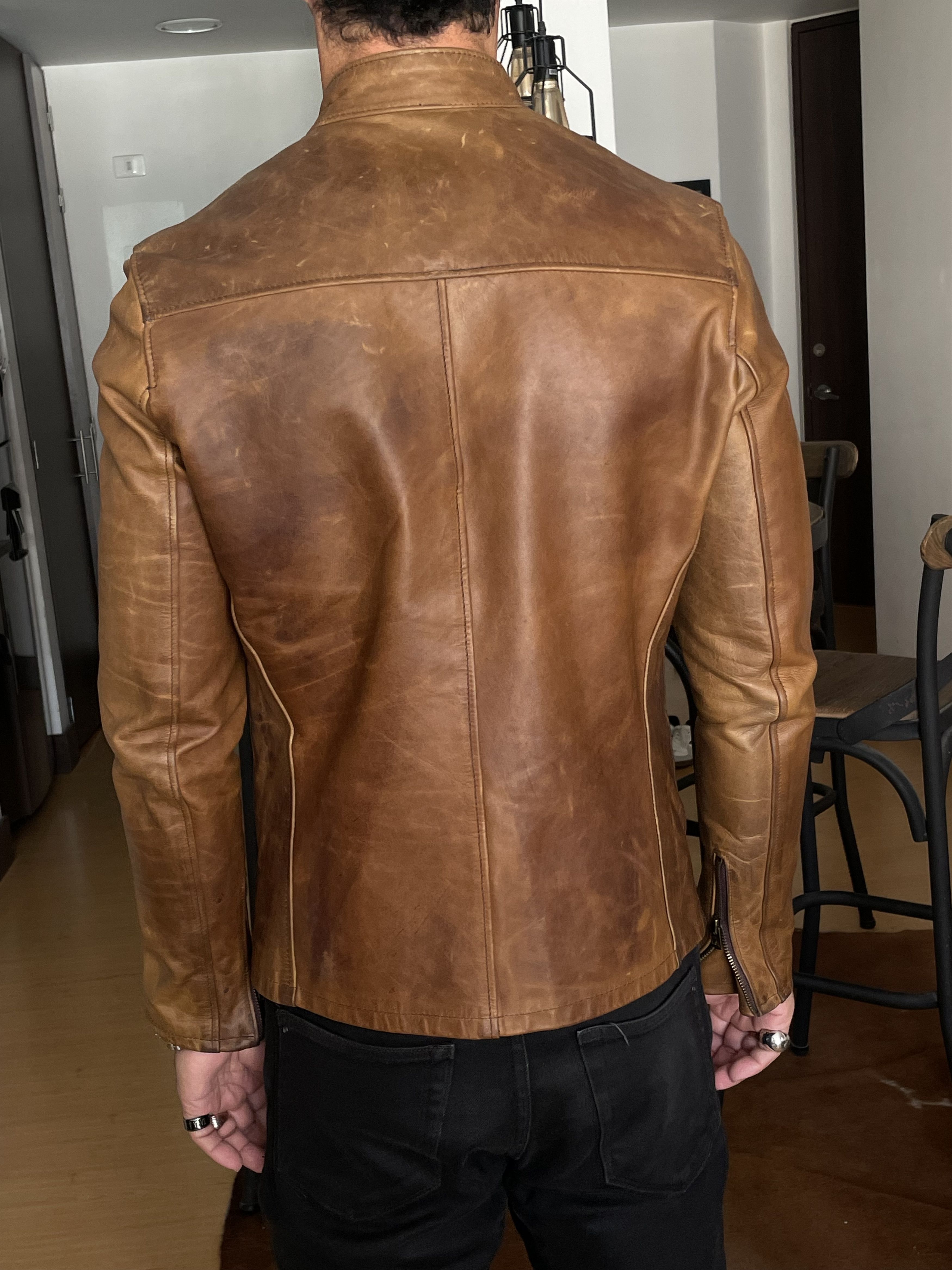 Schott SCHOTT PERFECTO® Men's LEATHER JACKET P571 SMALL Size US S / EU 44-46 / 1 - 3 Thumbnail