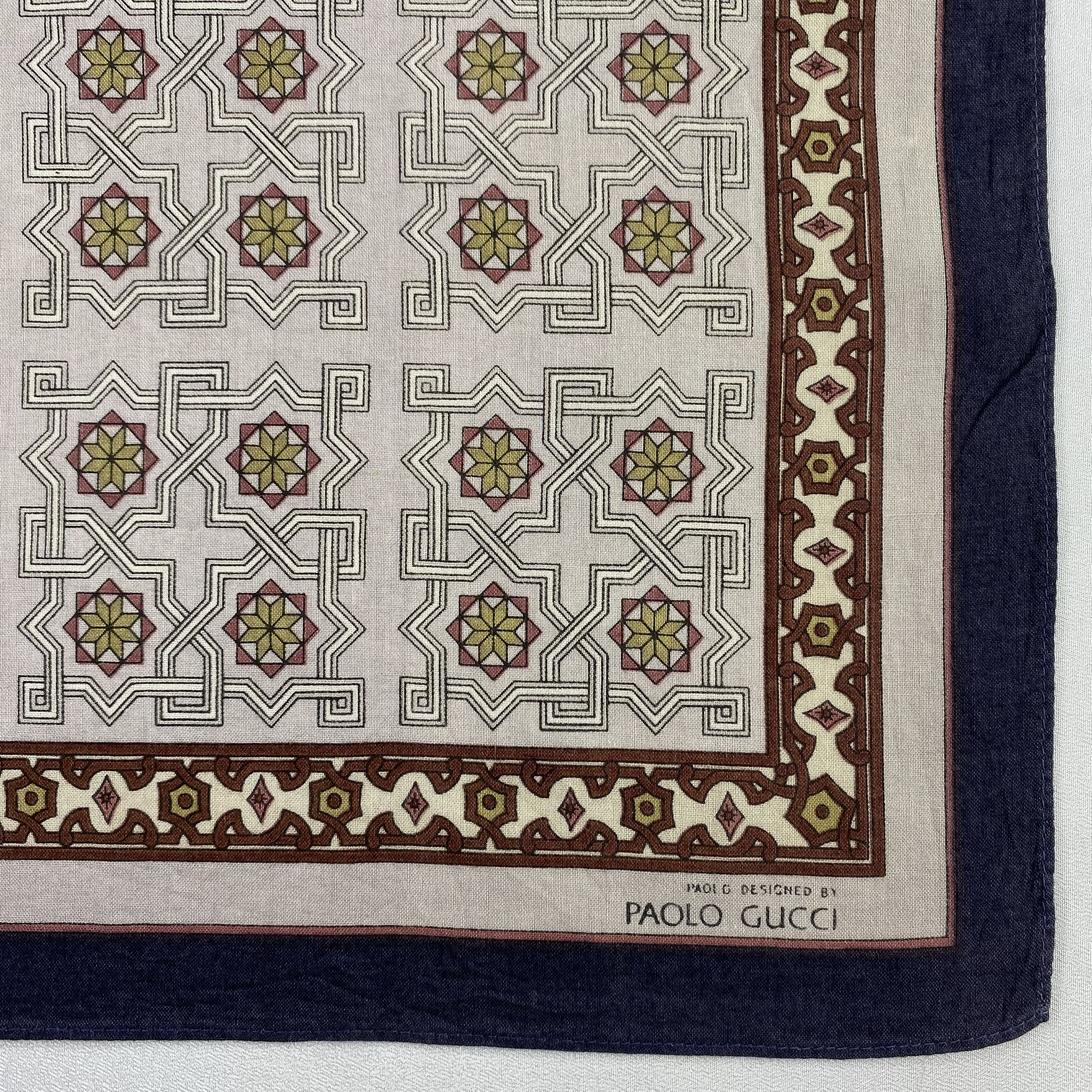 Paolo Gucci × Vintage Paolo Gucci Handkerchief / Neckerchief / Bandana-P1788 Size ONE SIZE - 3 Thumbnail