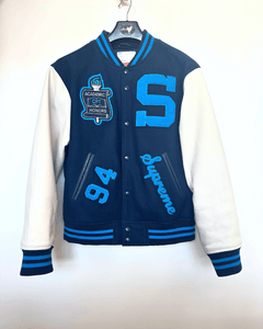 Buy Supreme Painted Leather Varsity Jacket SS 19 - Stadium Goods