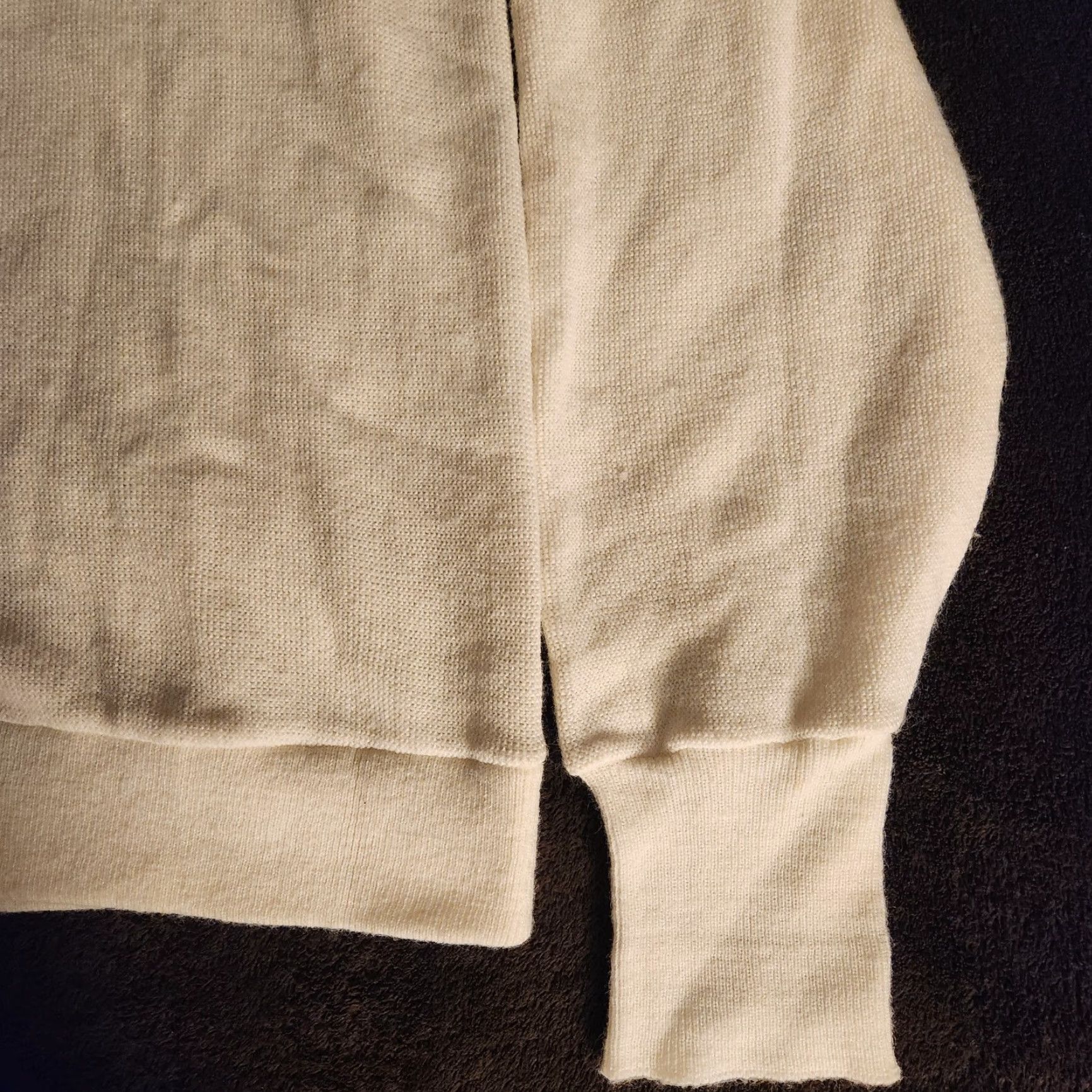 Jantzen VINTAGE Jantzen Cardigan Sweater Knit Mens Large Ivory USA Size US L / EU 52-54 / 3 - 4 Thumbnail